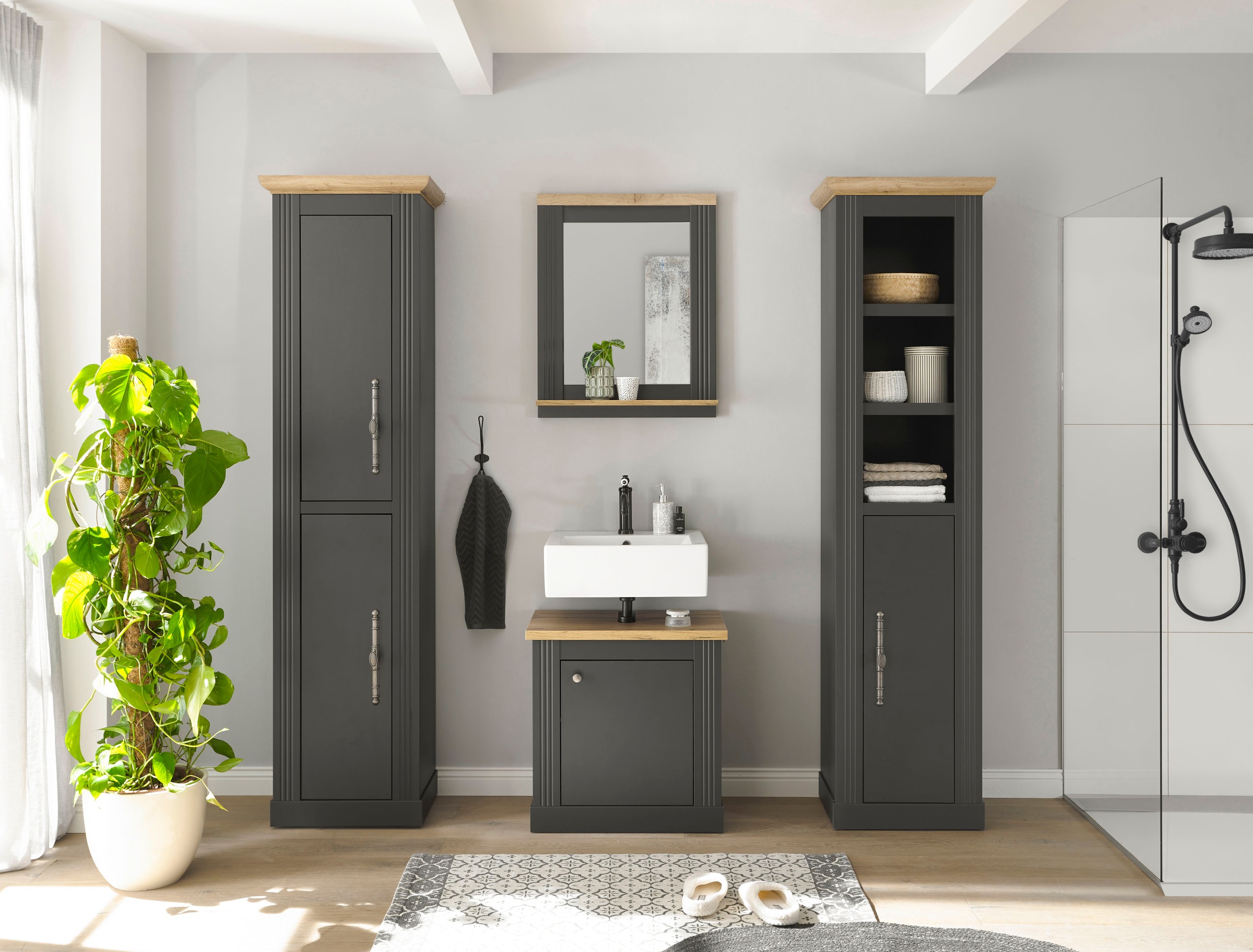 OTTO home Badmöbel-Set "WESTMINSTER, Bad im Landhausstil, 4-teiliges Badezi günstig online kaufen