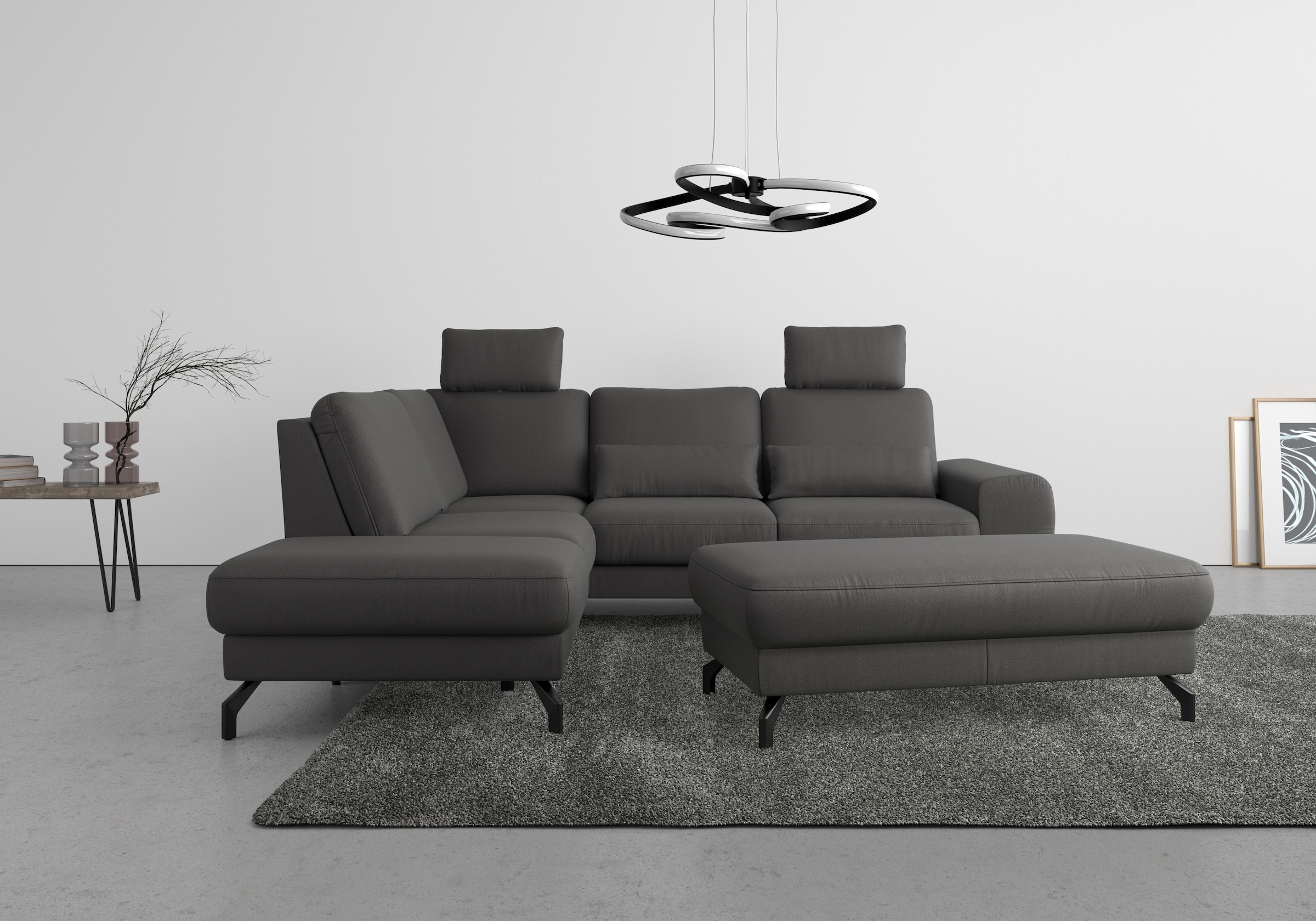 sit&more Ecksofa "Cinturo L-Form", inklusive Sitztiefenverstellung und Fede günstig online kaufen