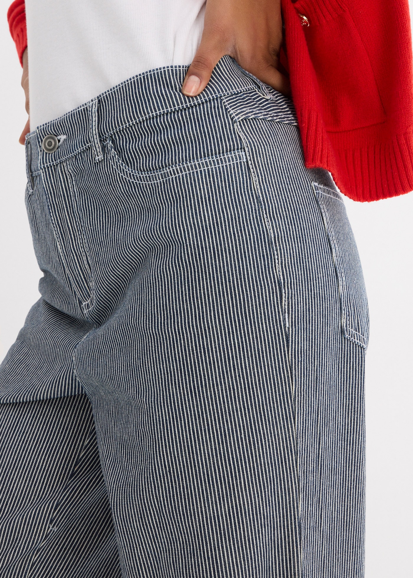 bonprix Straight-Jeans 1 gerader Schnitt, Regular Fit, mit Elasthan, aus Baumwolle