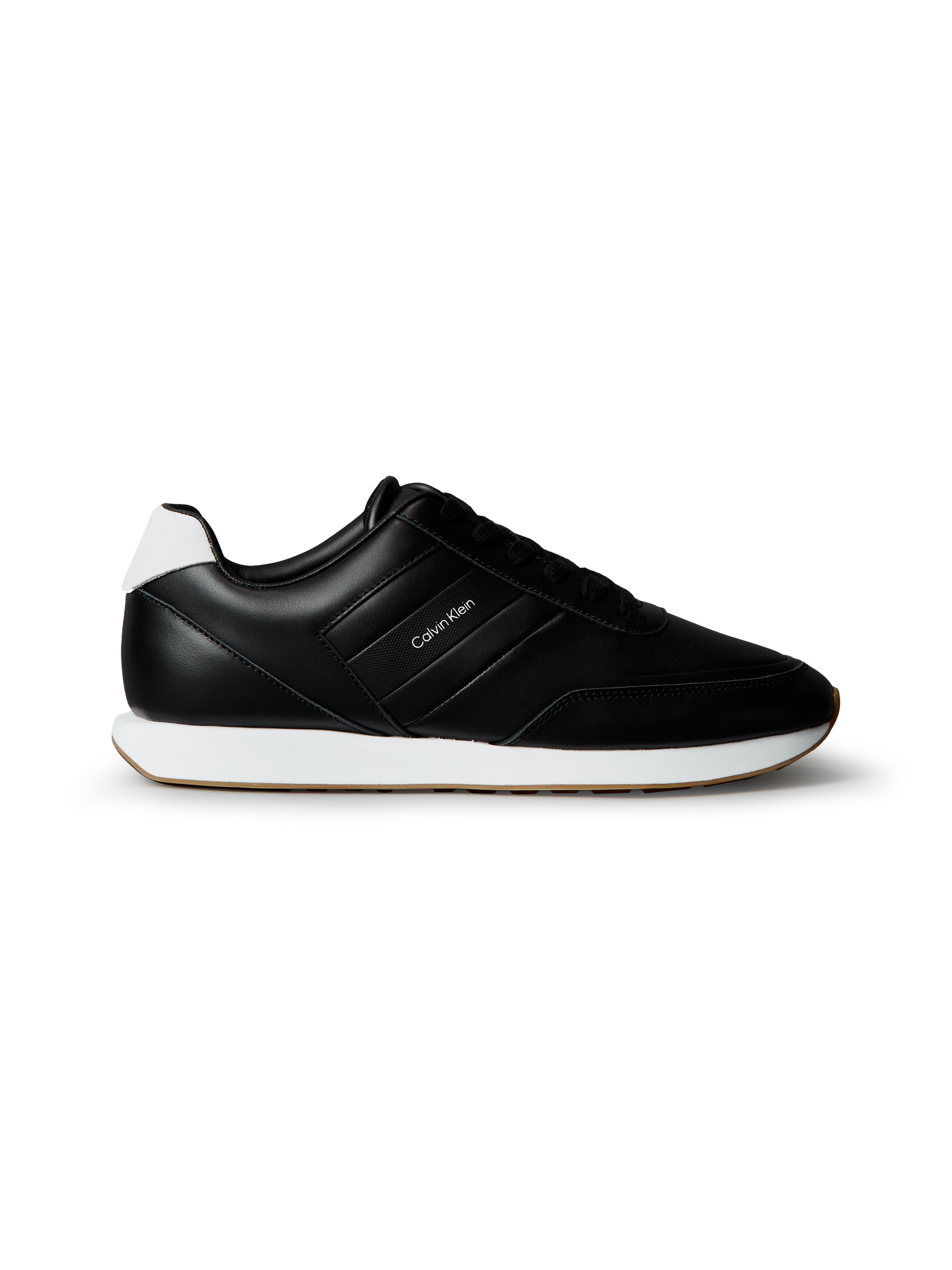 Calvin Klein Jeans Sneaker »RETRO RUNNER LTH TAPE«, Runner Sneaker, Halbschuh, Freizeitschuh mit Kontrastbesatz