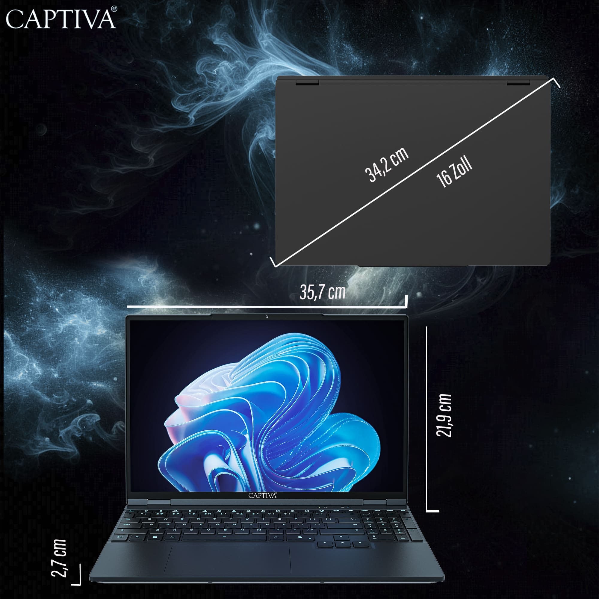 CAPTIVA Gaming-Notebook »Entry Gaming R10-1005GE« 38,9 cm / 15,3 ″ AMD Ryzen 7 GeForce RTX 5060 1.000 GB SSD