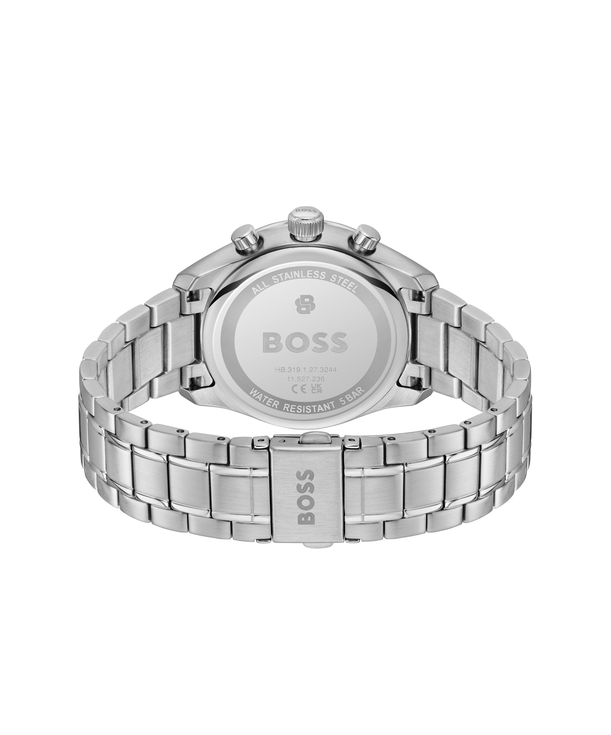 BOSS Chronograph »GRAND PRIX« Quarzuhr, Armbanduhr, Damenuhr, Herrenuhr, Edelstahlarmband, analog