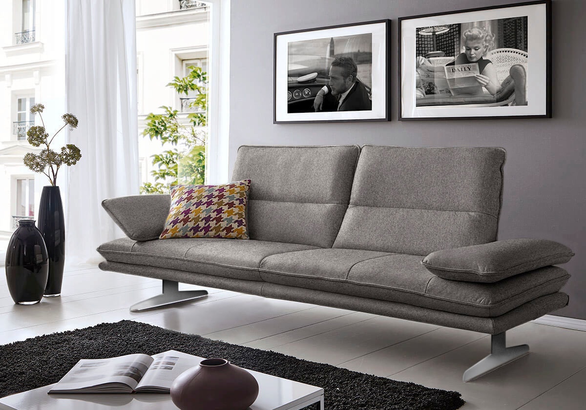 W.SCHILLIG 2,5-Sitzer "broadway Designsofa mit hohem Sitzkomfort" Sitztiefenverstellung, Kopfteil- & Seitenteilverstellung, Breite 236cm