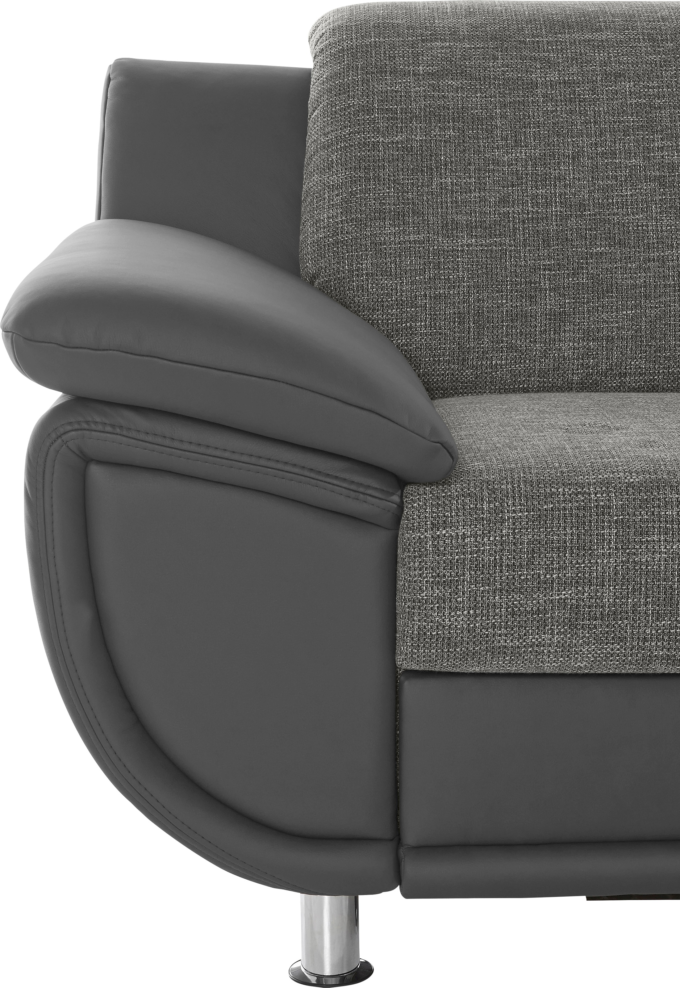 TRENDMANUFAKTUR Wohnlandschaft »Rondo 3, zeitlos und modern, im Materialmix, U-Form«, wahlweise für mehr Komfort mit Federkern, wahlweise mit Bettfunktion