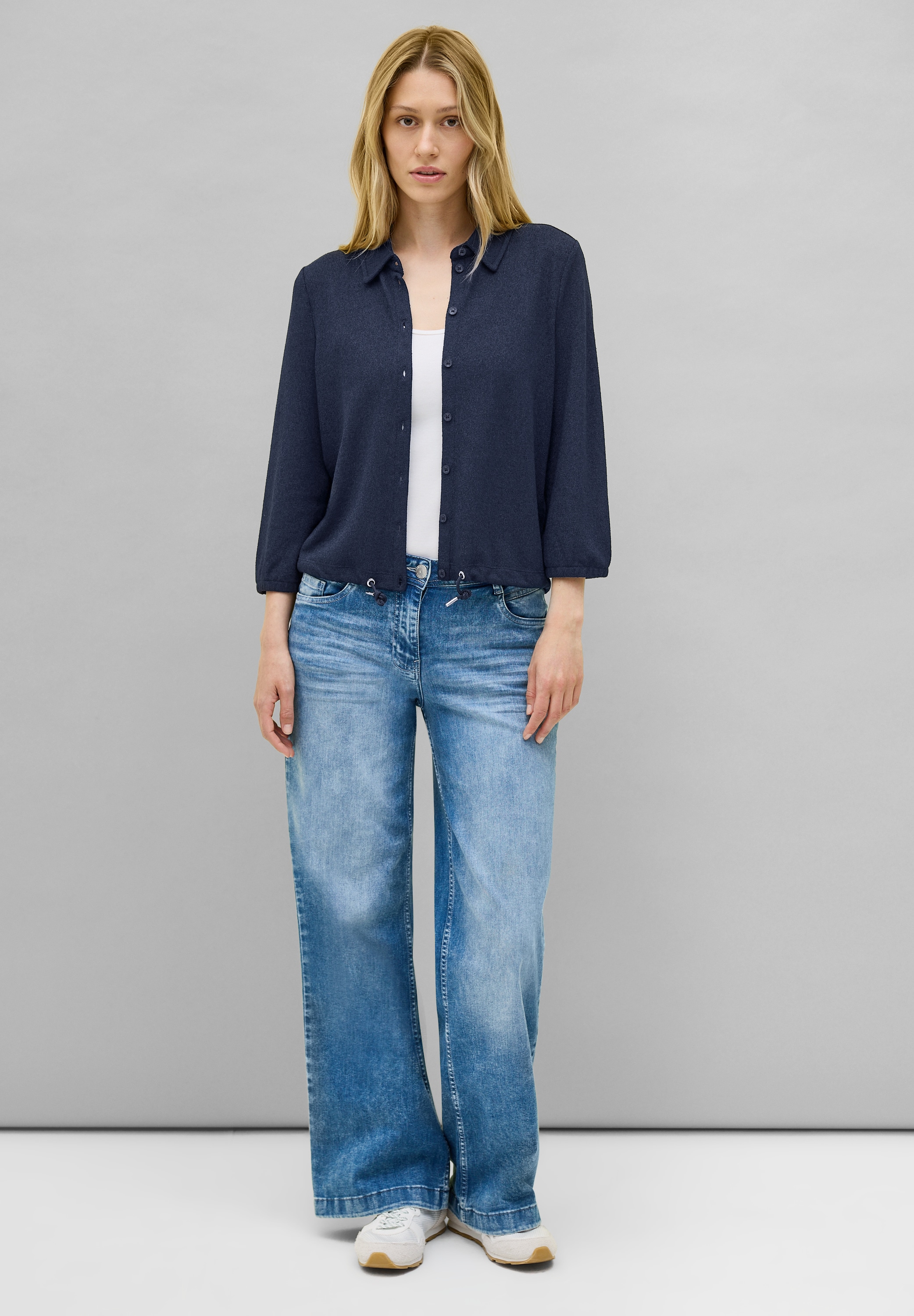 Cecil Cardigan, aus elastischem Materialmix