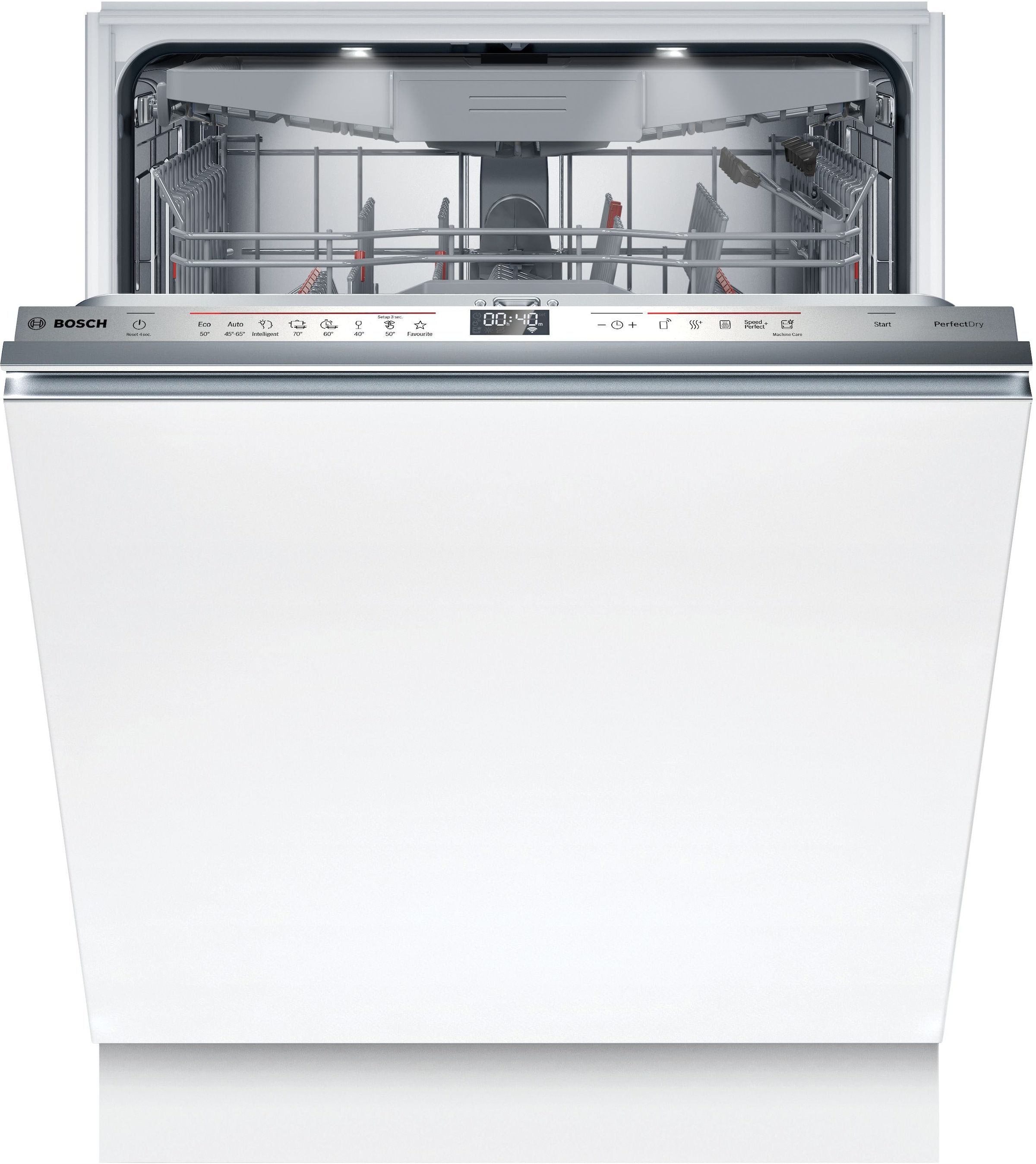 BOSCH vollintegrierbarer Geschirrspüler Serie 6 »SMV6ZCX16E« 14 Maßgedecke Time Light - Restzeit wird auf Küchenboden projiziert, flexible Körbe