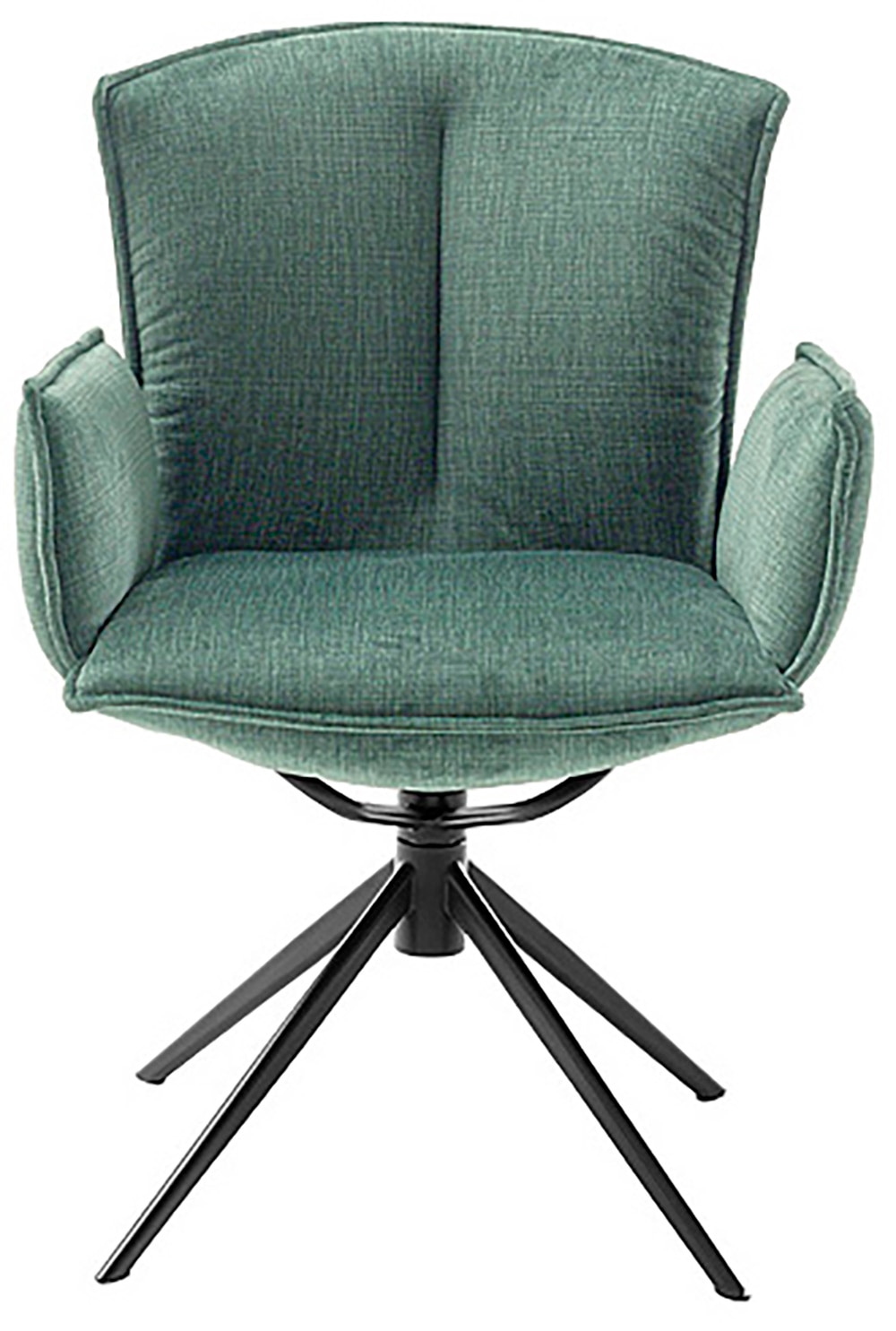 MCA furniture 4-Fußstuhl »NALON Esszimmerstuhl (2er Set) - Stuhl«, (Set), 2 St., Veloursstoff, 360° drehbar, Schwingfunktion, Metall, Veloursoptik, belastbar 120 kg
