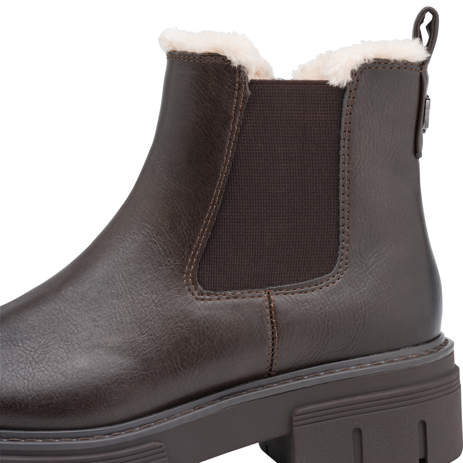 MARCO TOZZI Winterstiefelette  , Blockabsatz, Winterboots mit Stretcheinsatz an der Außenseite