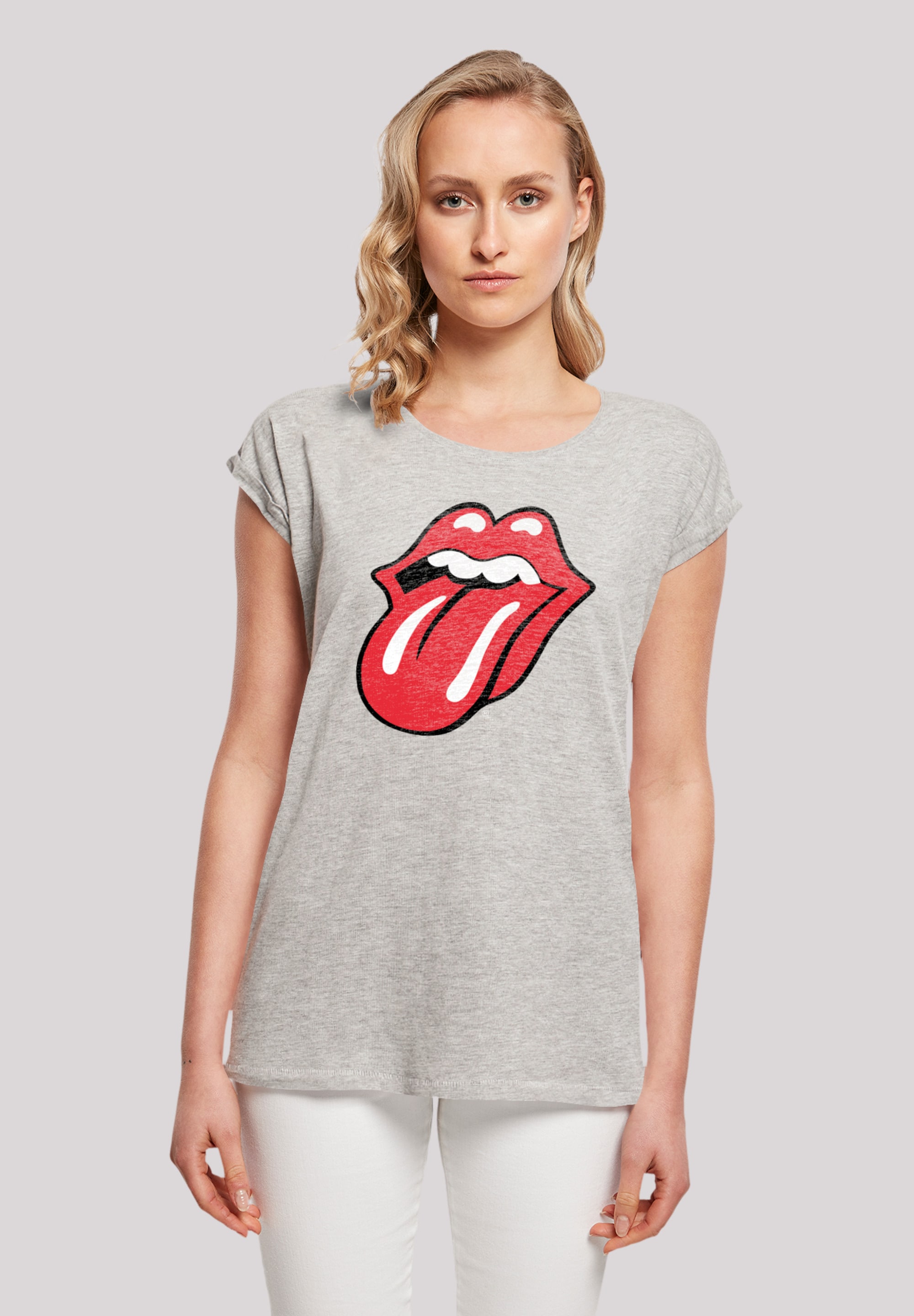F4NT4STIC T-Shirt »The Rolling Stones Zunge Rot«, Print