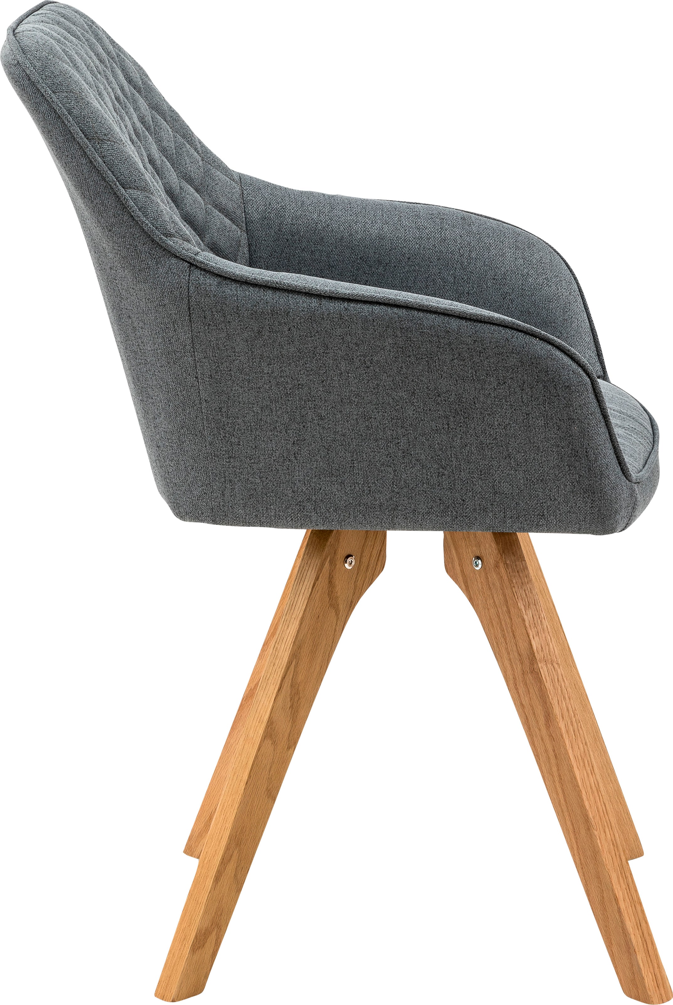 SalesFever Essgruppe »Växjö - Elegant gestaltete Sitzgruppe« Set, 5 Stk. tlg. bestehend aus 4 modernen Polsterstühlen und einem 180 cm breiten Tisch
