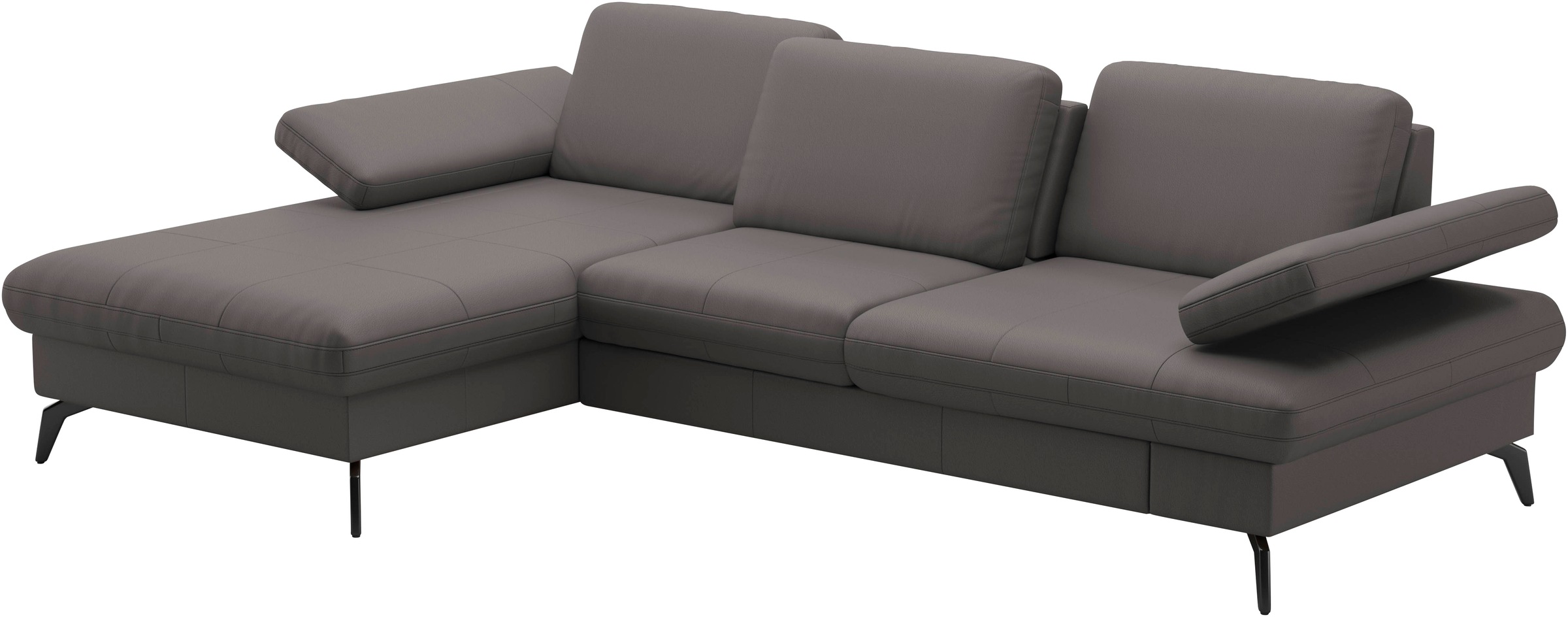 sit&more Ecksofa »Morris L-Form, inkl. Sitztiefenverstellung«, wahlweise mit Armteilverstellung, Bettfunktion & Bettkasten