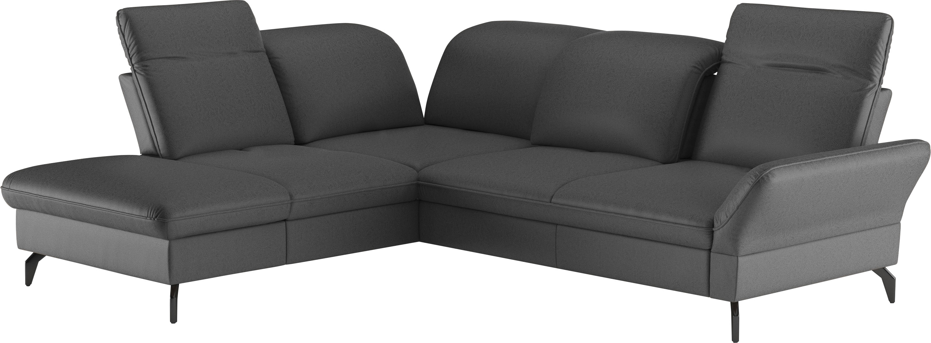 Thumbnail - sit&more Ecksofa "Leandro L-Form" Wahlweise mit Bett-, Kopfteil - und Armlehnfunktion, sowie Stauraum