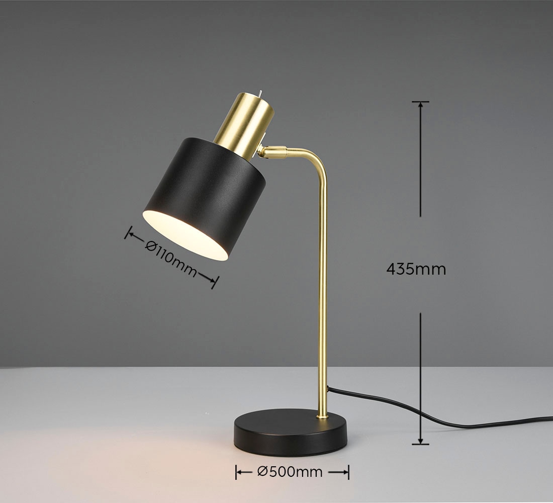 TRIO Leuchten Schreibtischlampe »Adam«, 1 flammig-flammig, Tischleuchte  43cm, exkl 1xE14 max 10W, Kippschalter am Metallschirm | BAUR | Standleuchten