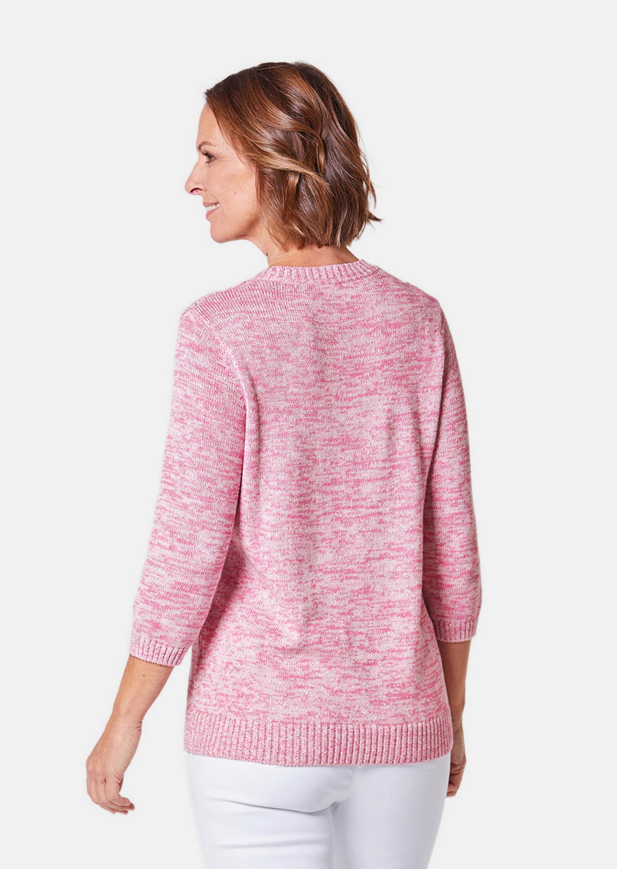 GOLDNER Rundhalspullover »Pullover Pullover mit schönem Ajourmuster«