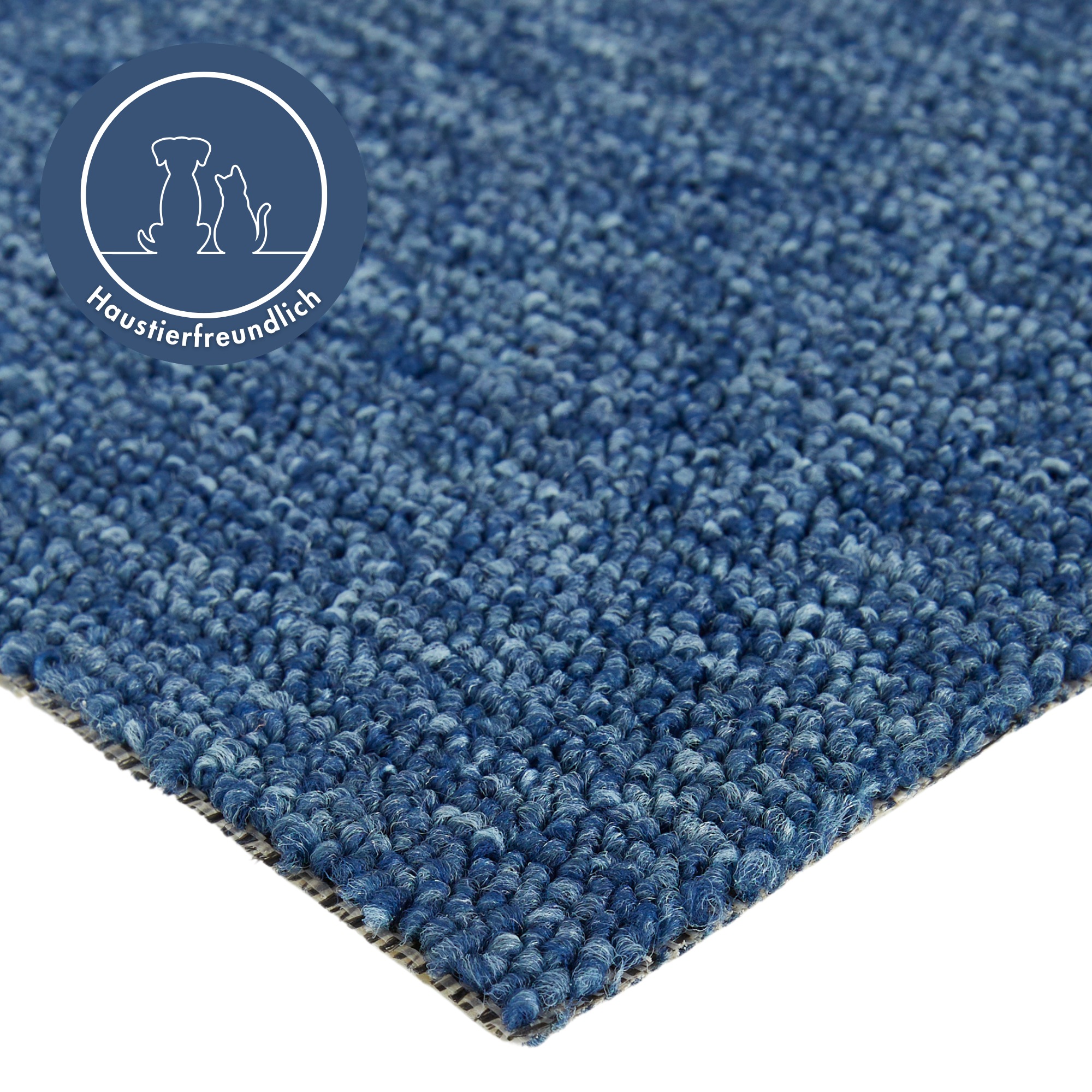 Teppichboden ANDIAMO "Rambo, Feinschlinge, Gesamthöhe 4,5 mm, Made in Netherlands", blau, B:400cm L:350cm, Kunstfaser, Teppiche, meliert, Breite 400 cm oder 500 cm, strapazierfähig & pflegeleicht 2
