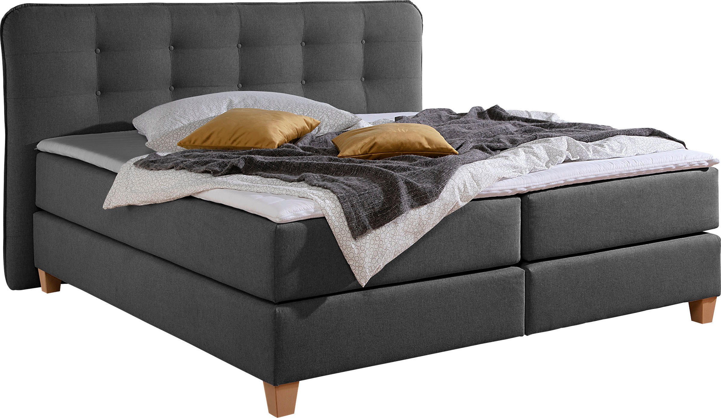 Home affaire Boxspringbett, inklusive Komfortschaum-Topper günstig online kaufen
