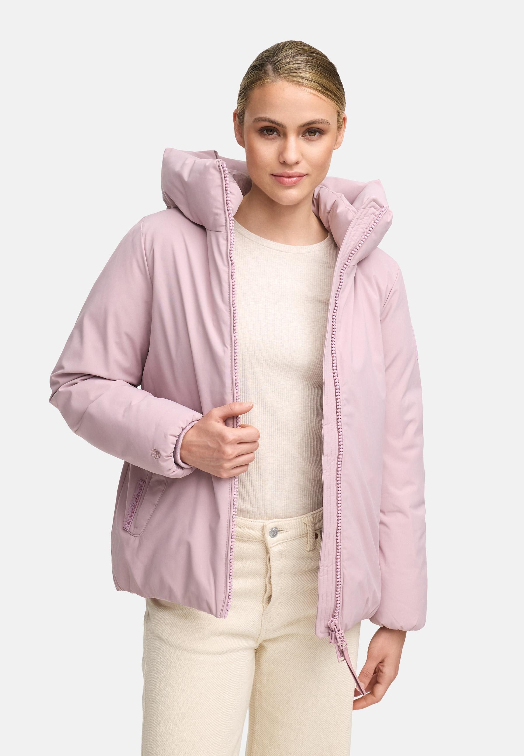 Navahoo Winterjacke »Blütenlicht 14«, mit Kapuze, Warme Damenjacke mit hohem Kragen