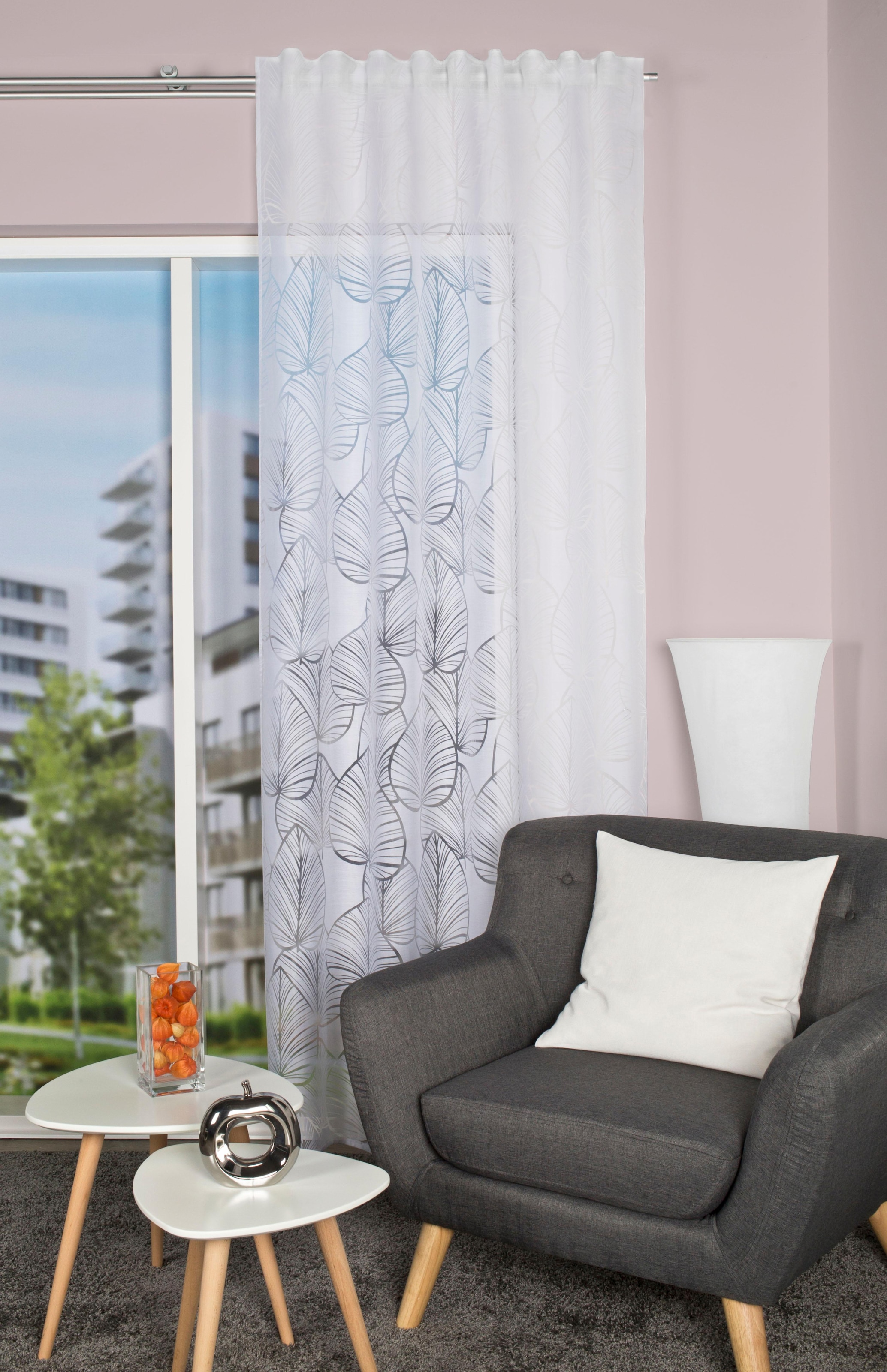 HOME WOHNIDEEN Vorhang »BLATTANO«, (1 St.), HxB: 245x140 kaufen | BAUR