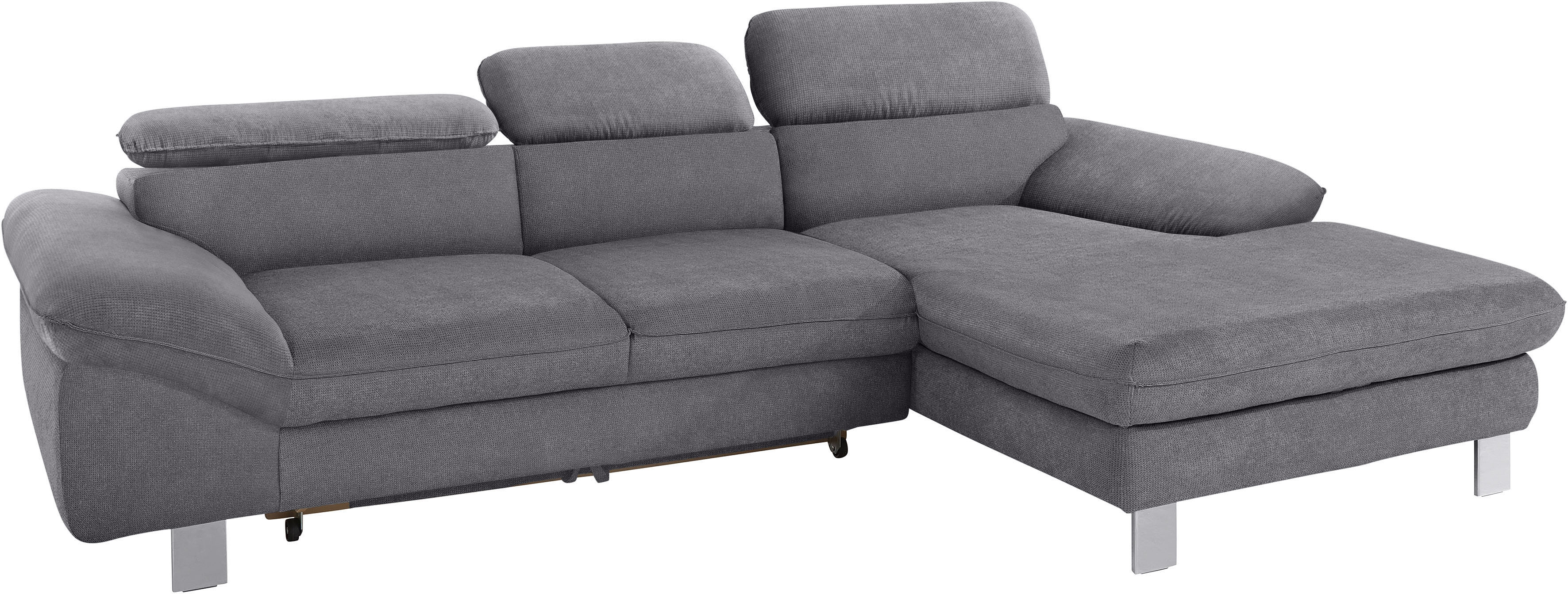 COTTA Ecksofa "Driver L-Form" mit Kopfteilverstellung, wahlweise mit Schlaffunktion & Bettkasten