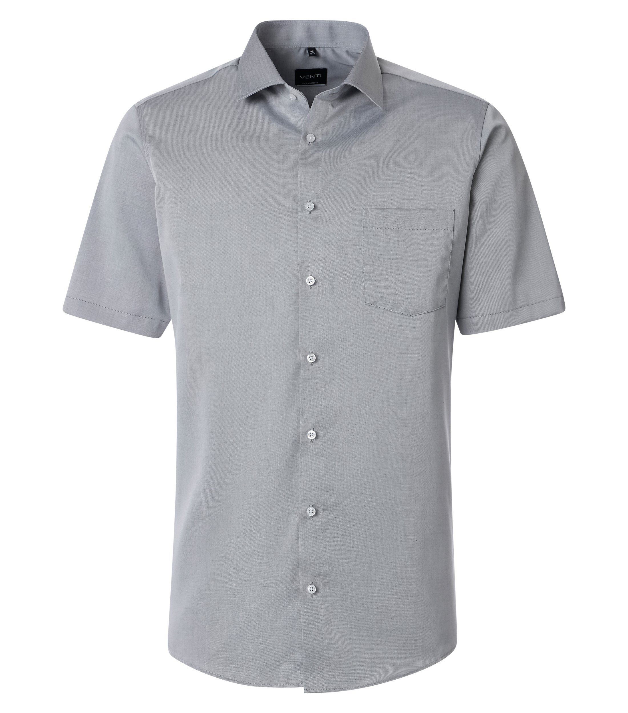VENTI Business Shirt Short Sleeve Solid Gray 50 3