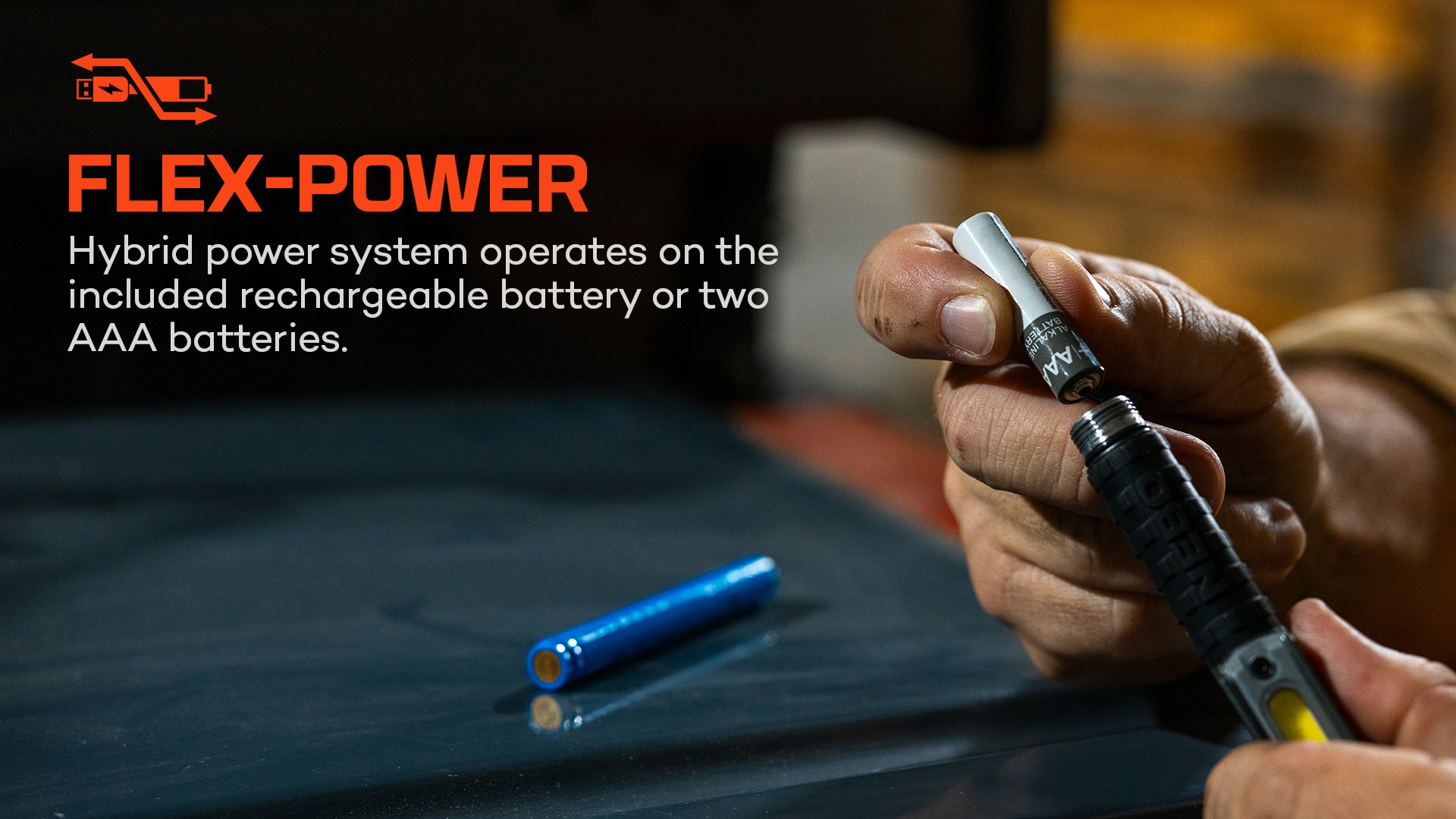 NEBO LED Taschenlampe »Nebo Lil Larry 500 Flex« Set, Taschenlampe inkl. Ladekabel, 2 Stk. tlg. Flexibel mit Akku- oder Batteriebetrieb nutzbar