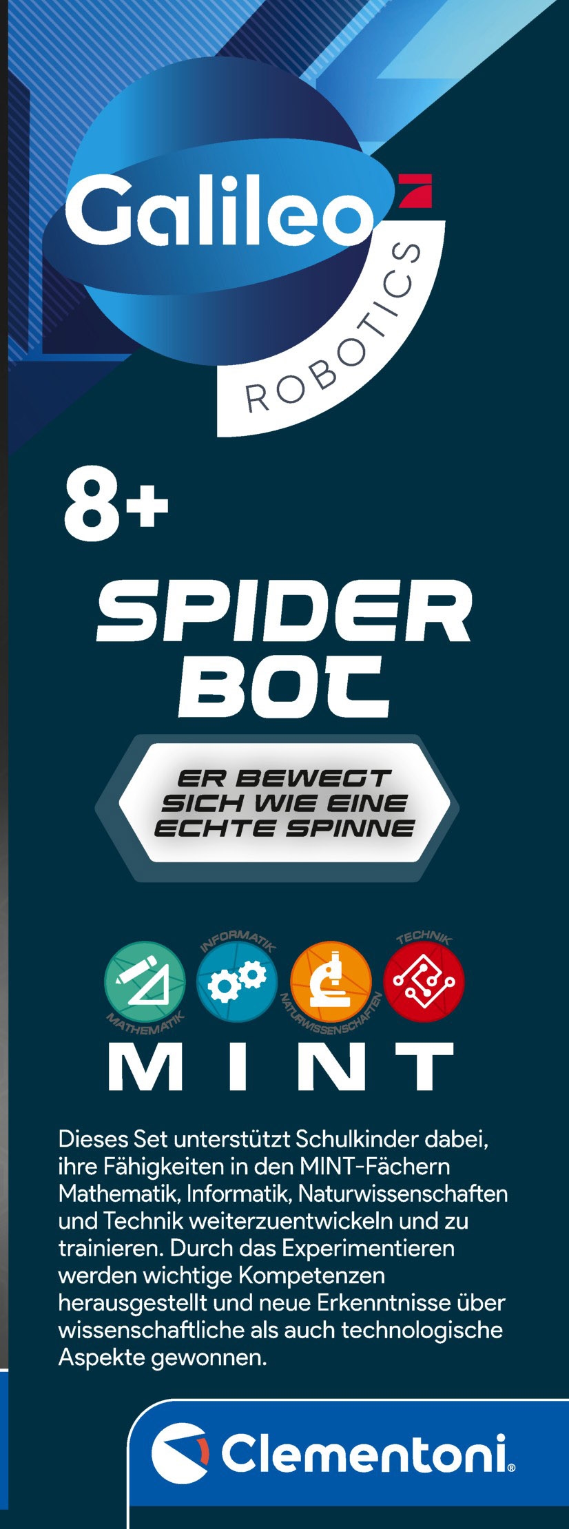 Clementoni® Robotertier »Galileo Robotics, SPIDER Bot« mit Licht