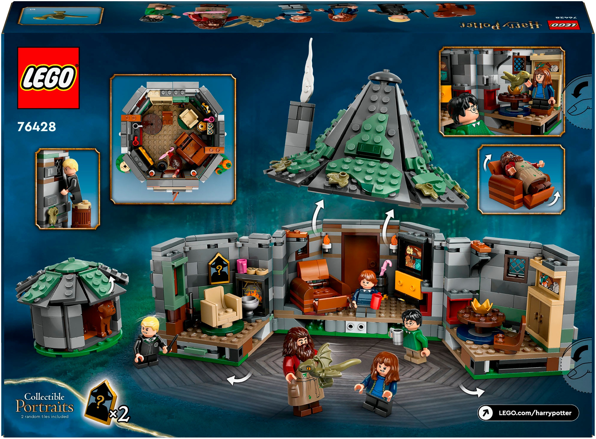 LEGO® Konstruktionsspielsteine »Hagrids Hütte: Ein unerwarteter Besuch (76428), LEGO® Harry Potter™«, (896 St.), Made in Europe