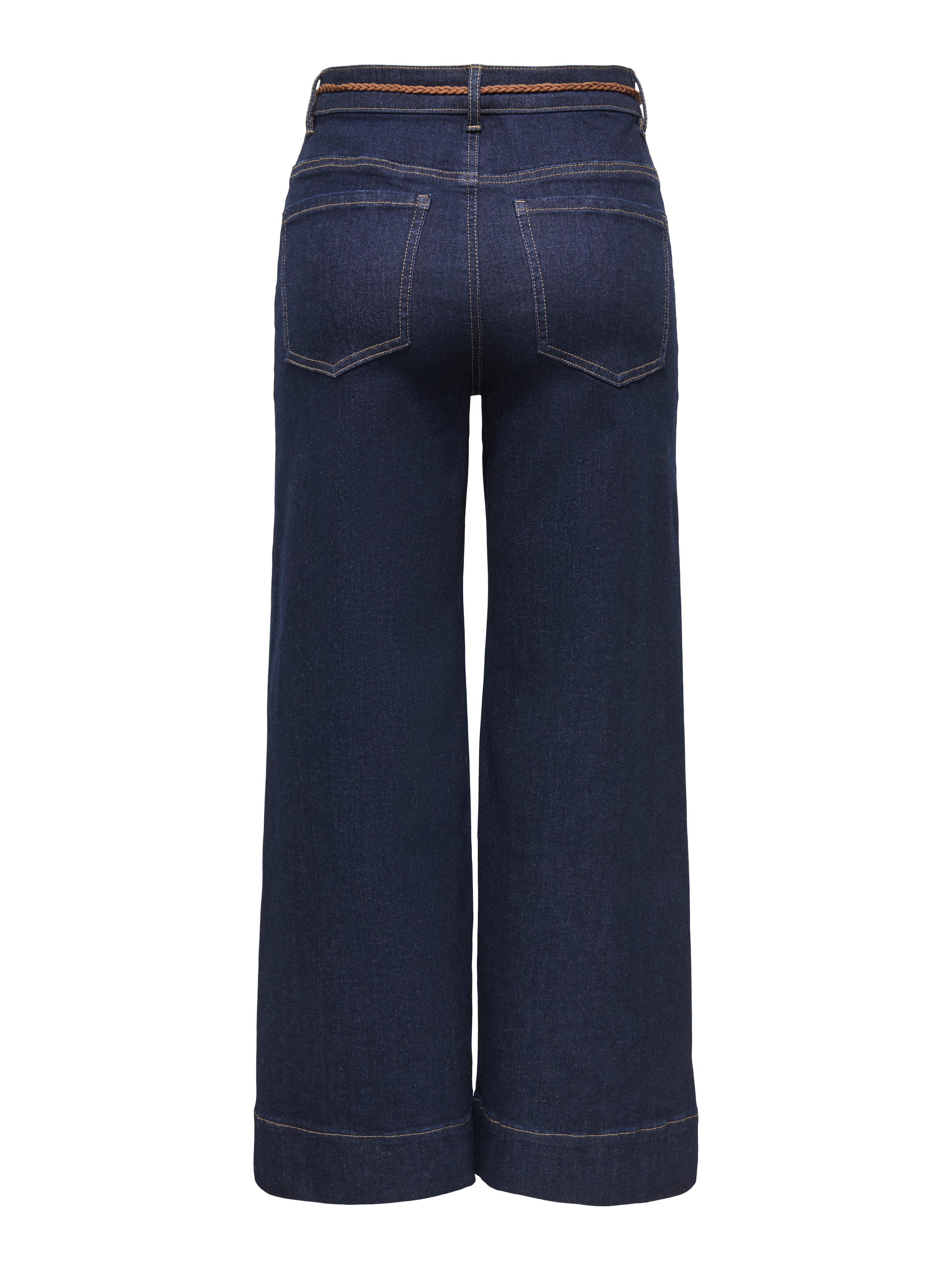 ONLY High-waist-Jeans »ONLMADISON HW BELT WD CRP DNM GUA450« Materialmix, high waist, wide fit