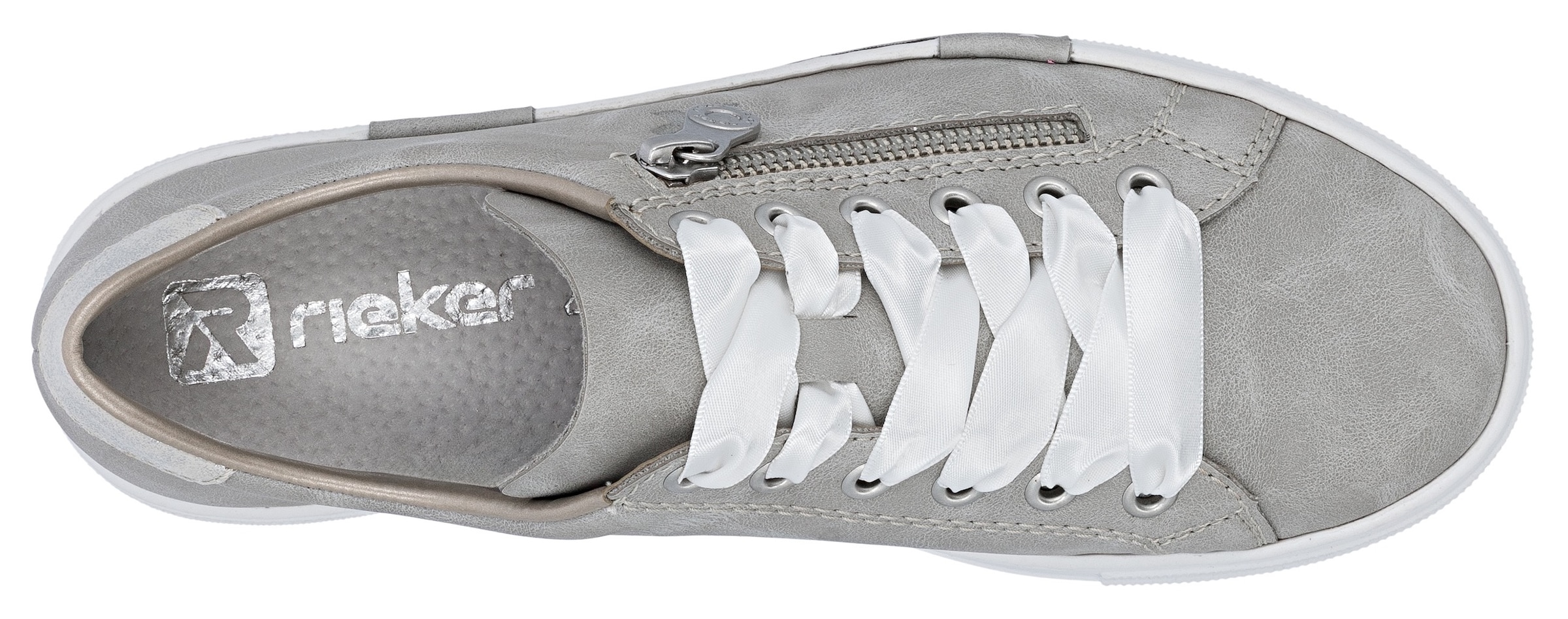 Rieker Plateausneaker  mit Zier-Reißverschluss, Freizeitschuh, Halbschuh, Schnürschuh
