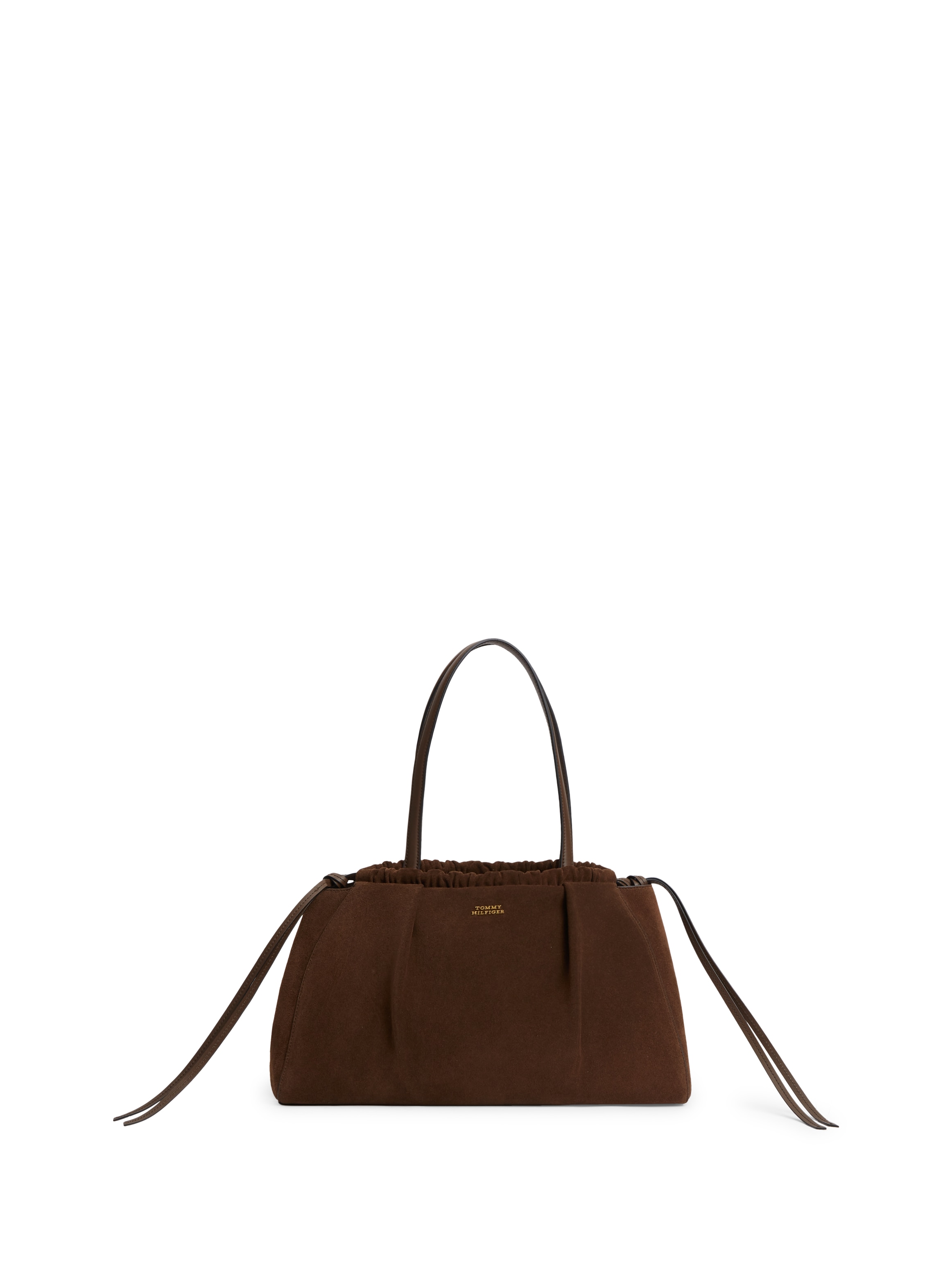 Tommy Hilfiger Hobo "SOFT LEATHER HOBO SUEDE" Damen Handtasche, Schultertasche mit Kordelzug