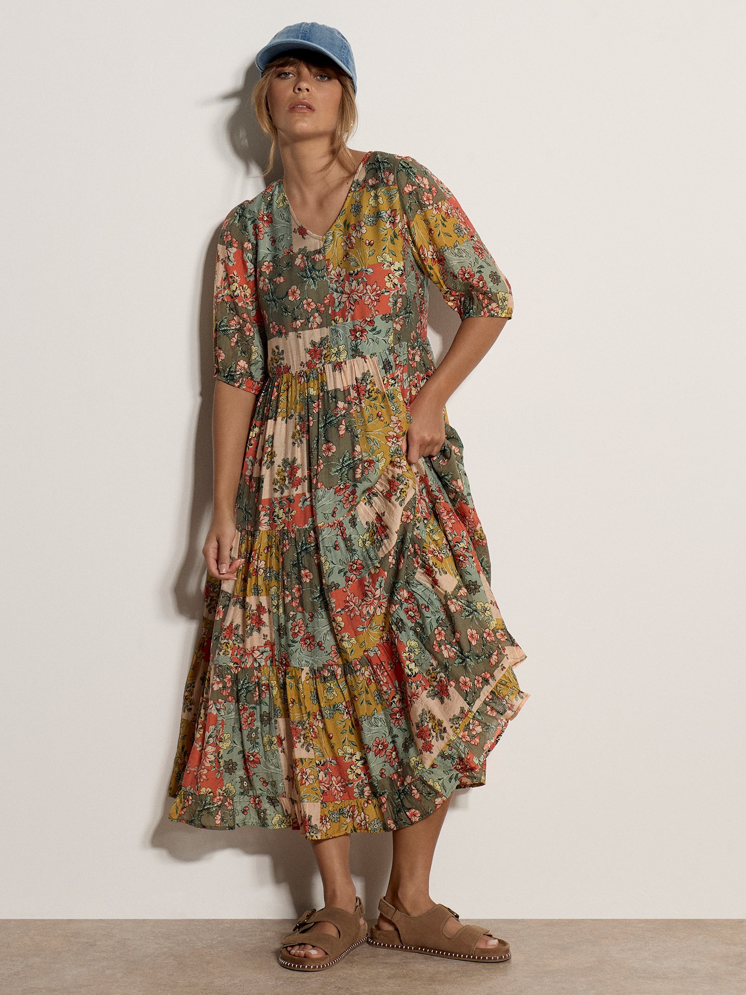 Apricot 2-in-1-Kleid »Midikleid« mit Stufenrock