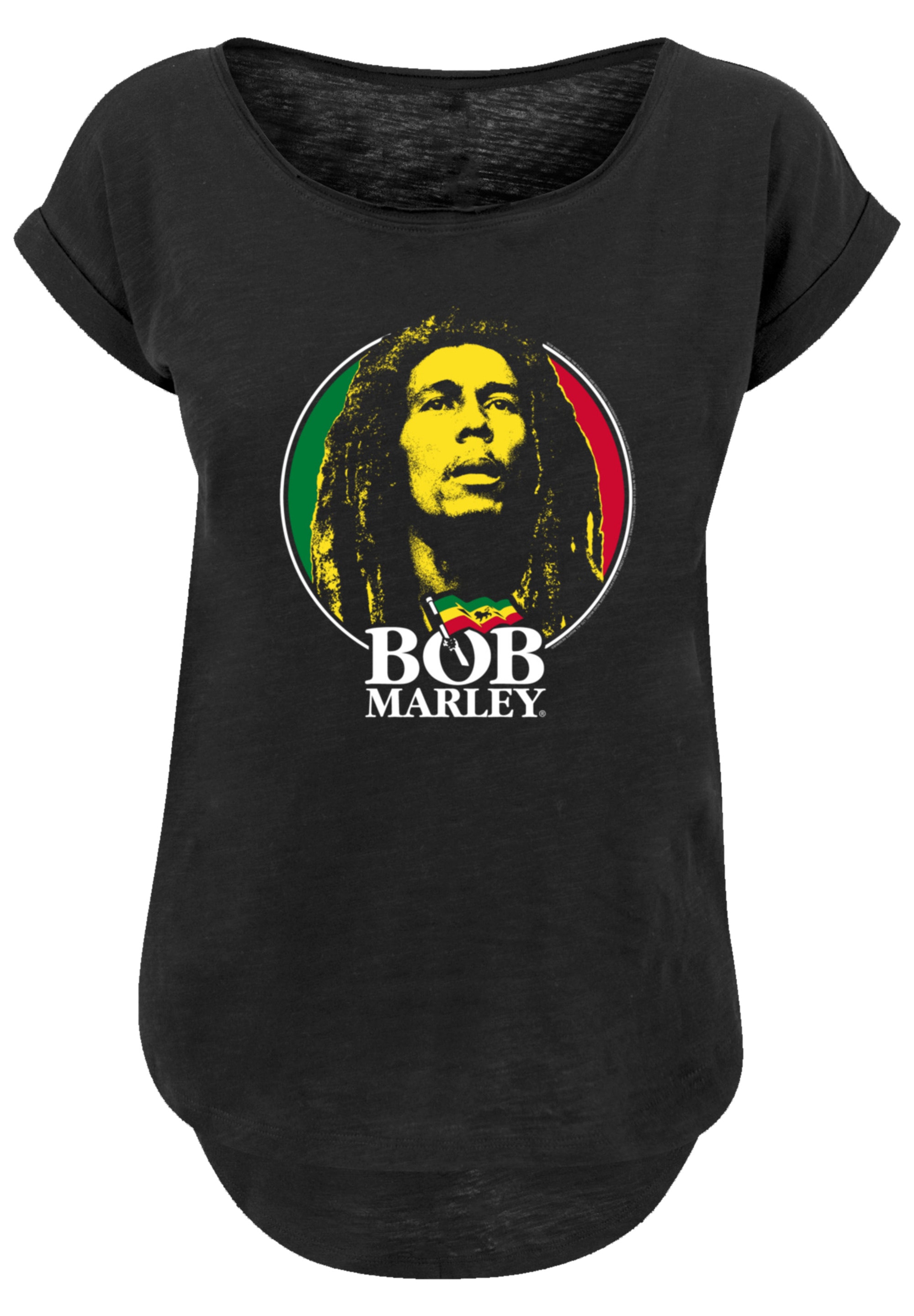 F4NT4STIC T-Shirt »Bob Marley Logo Badge Reggae Music«, Premium Qualität, Musik, By Rock Off