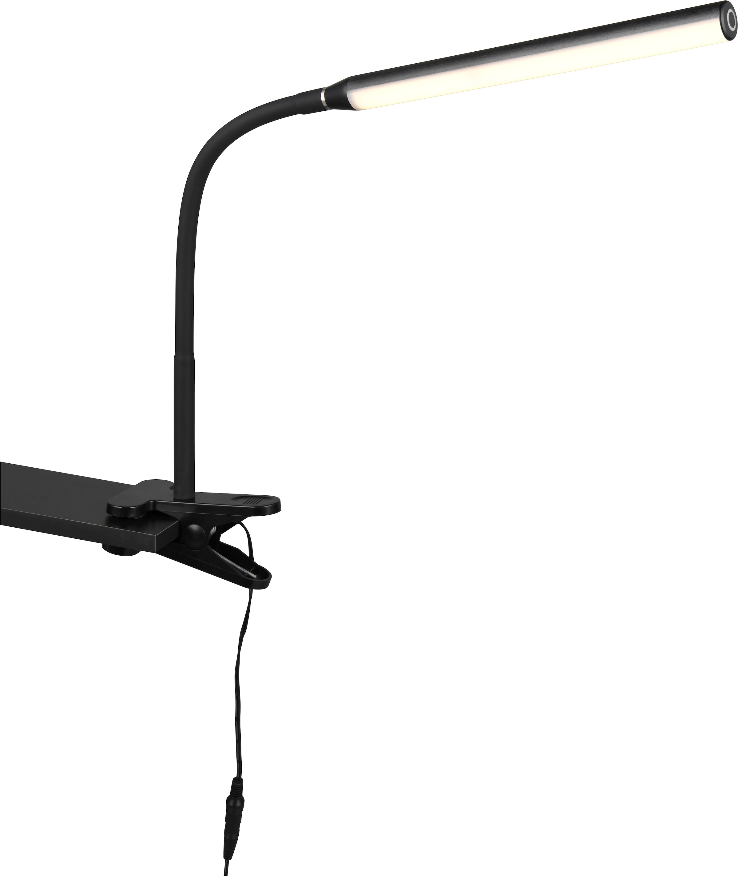 REALITY Leuchten LED Klemmleuchte »NEVADA, 5W 600 Lumen CCT 3000-4000-5000K wamweiß-kaltweiß« LED-Board 1 Stk. Farbwechsler | warmweiß - kaltweiß Lichtfarbe einstellbar dimmbar per Sensordimmer schwenkbare Klemmlampe