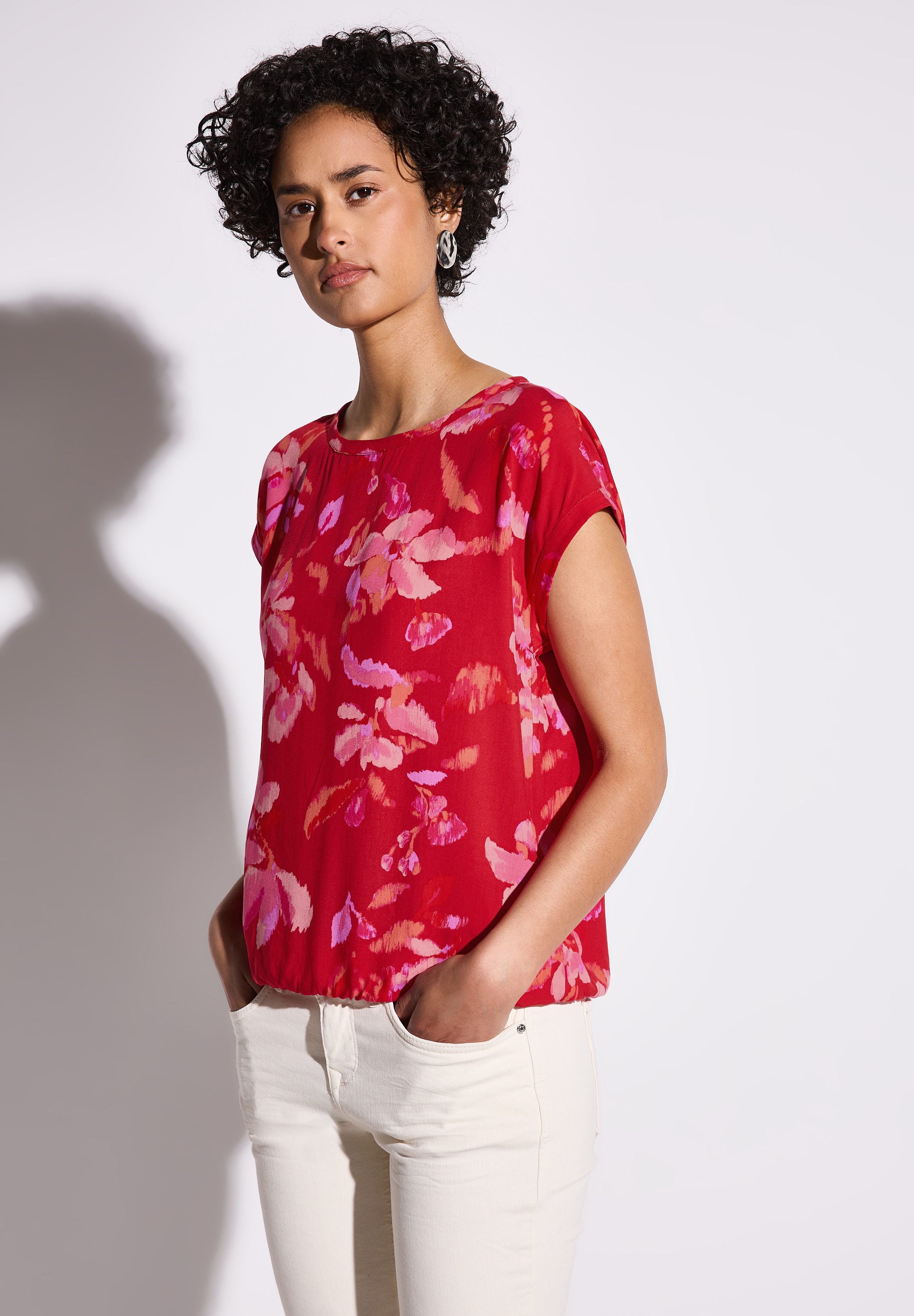 STREET ONE Kurzarmbluse, aus softer Viskose günstig online kaufen