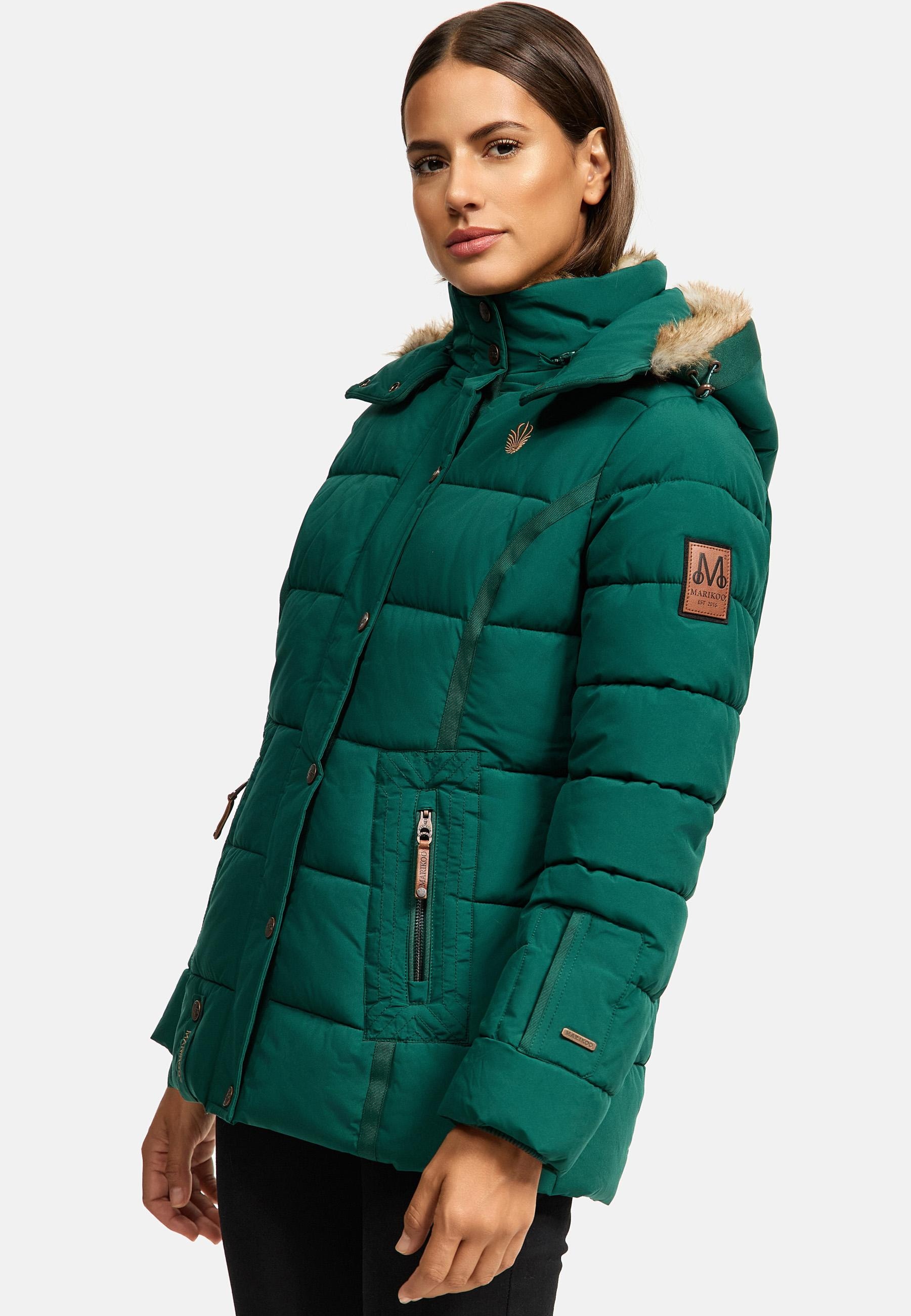 Marikoo Winterjacke »Nekoo«, mit Kapuze, stylische Damen Steppjacke mit großer Kapuze