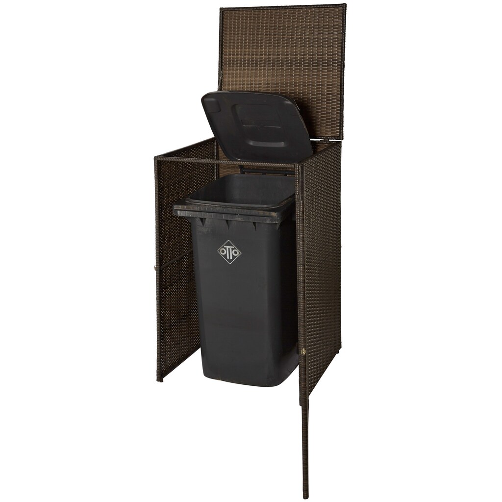 HANSE GARTENLAND Mülltonnenbox, für 1x240 l aus Polyrattan, BxTxH: 76x78x123 cm