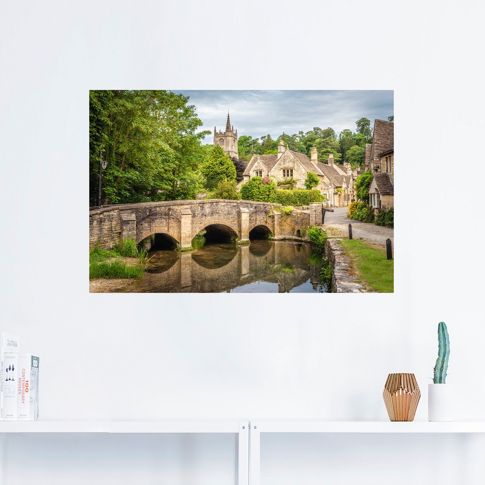 Artland Wandbild »Dorf Castle Combe, Wiltshire, England«, Brücken, (1 St.), als Alubild, Leinwandbild, Wandaufkleber oder Poster in versch. Größen