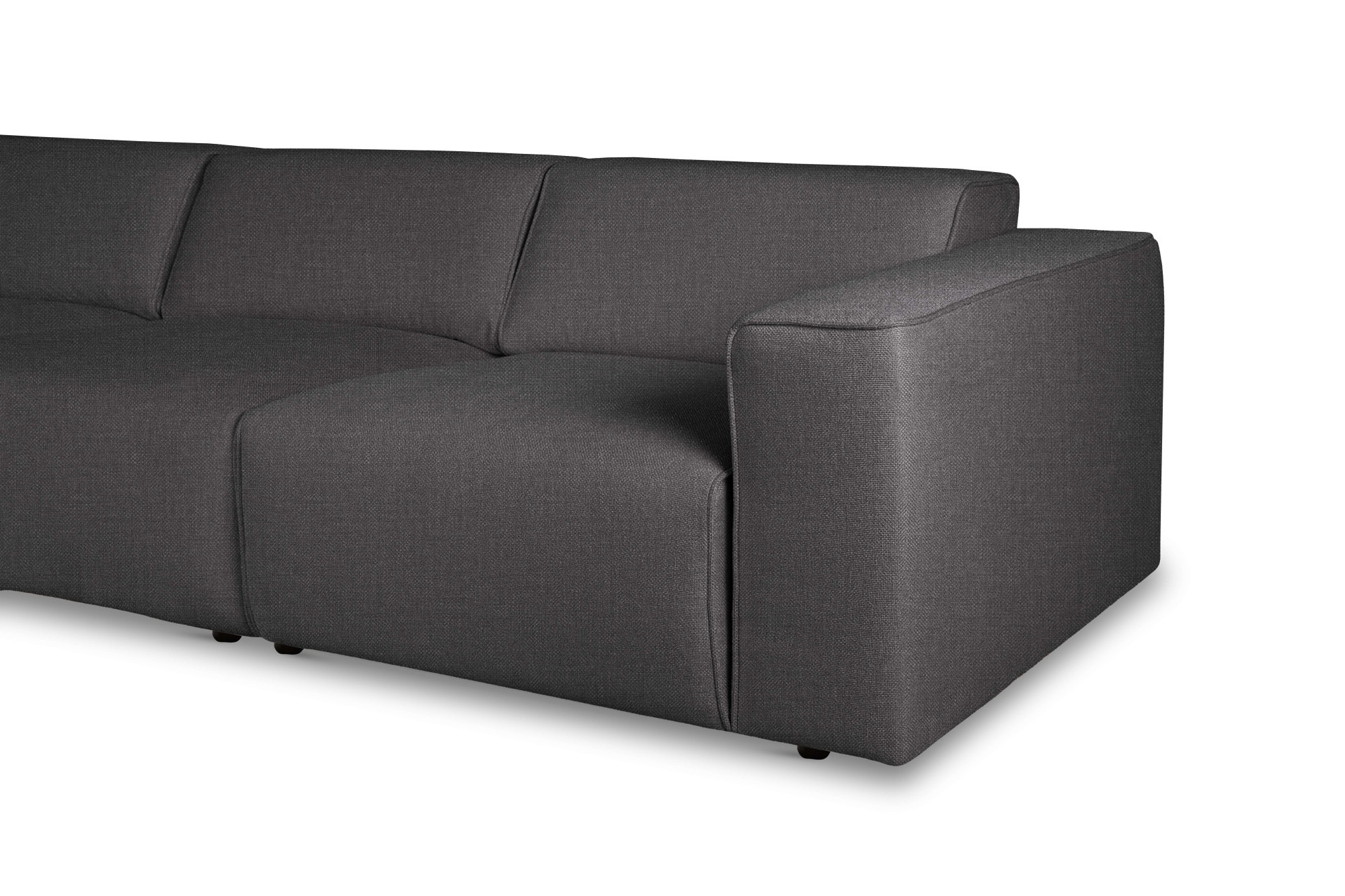 Home affaire Ecksofa »Noord mit Kedernaht, Breite 281 cm, L-Form« Cord, Struktur, Webstoff, mit Wellenunterfederung, Massivholzrahmen