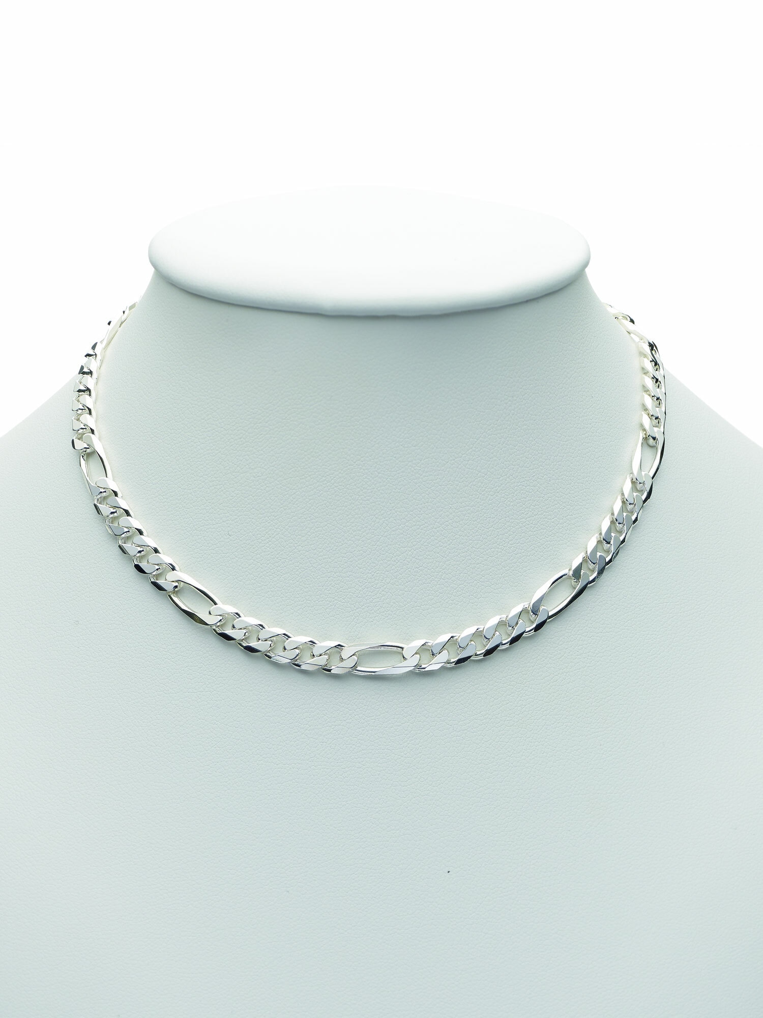 Adelia´s Silberkette »925 Silber Figaro Halskette 45 cm Ø 5,1 mm«, Silberschmuck für Damen