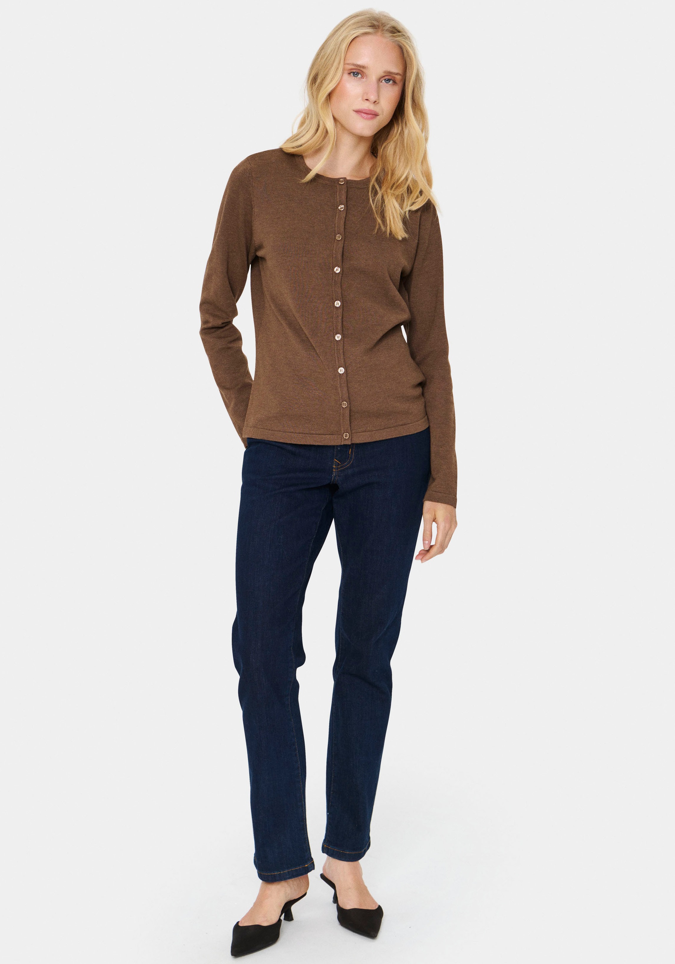 Saint Tropez Strickjacke »A8661, MilaSZ R-Neck Cardigan«