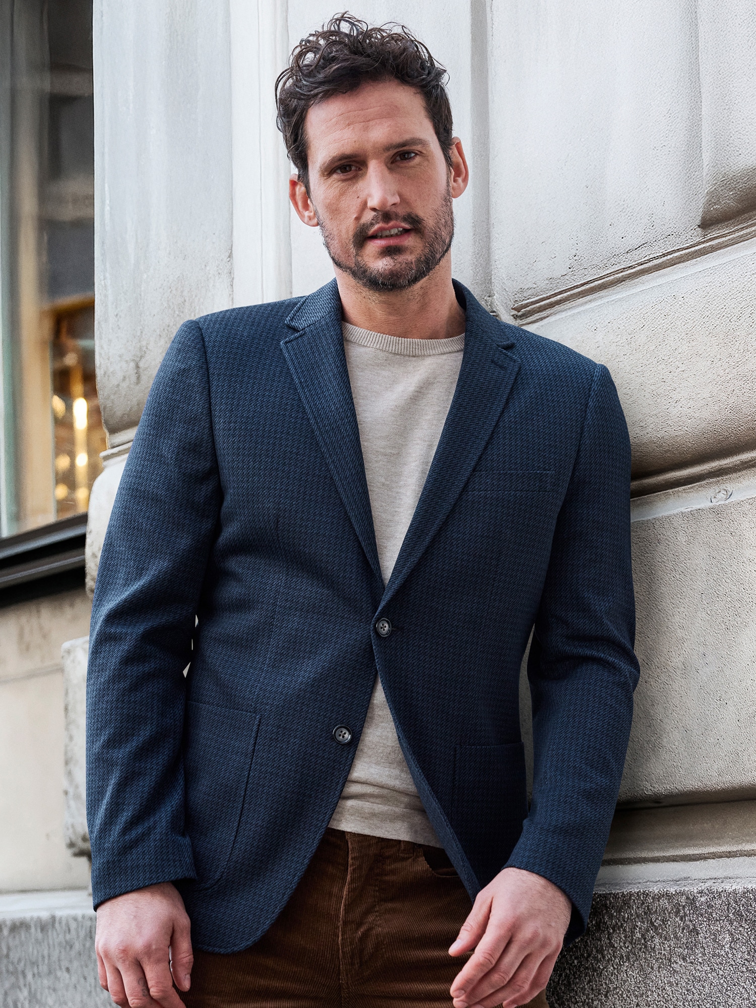 LERROS Jerseysakko »LERROS Twill-Sakko für Herren«