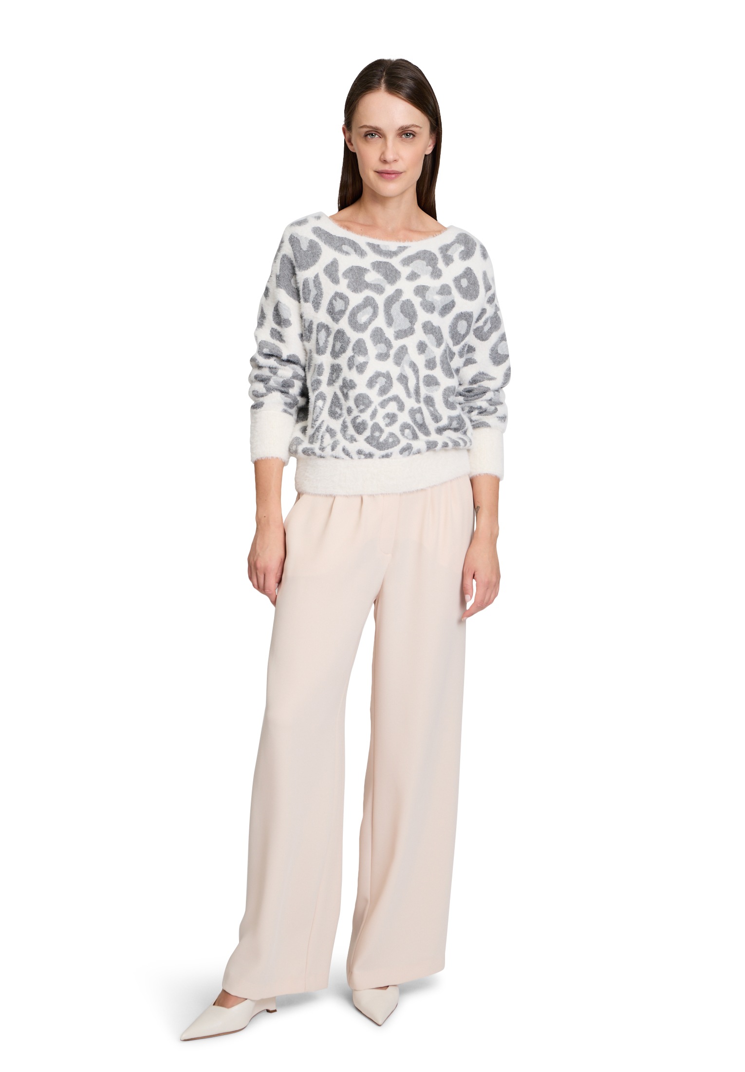 Betty&Co Strickpullover »Betty & Co Strickpullover mit U-Boot-Ausschnitt«, (1 tlg.), Jacquard
