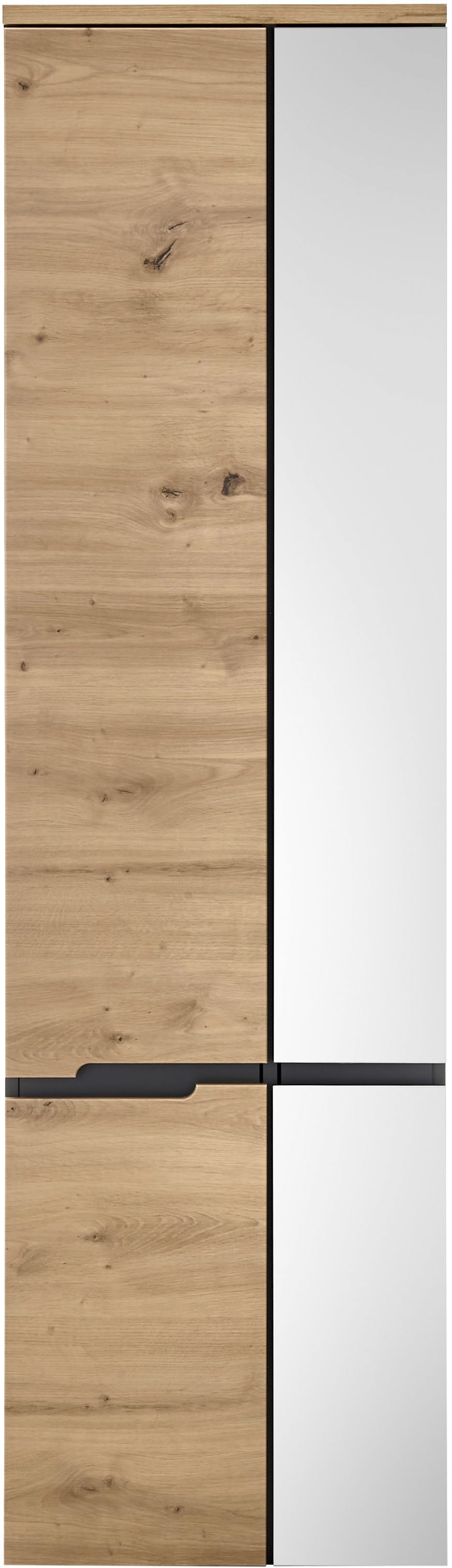 BASIC by Balculina Hochschrank »Memphis, Badezimmerschrank BxHxT 50x176x31«, (1 St.), Breite 50 cm, Tür L/R montierbar, Softclose