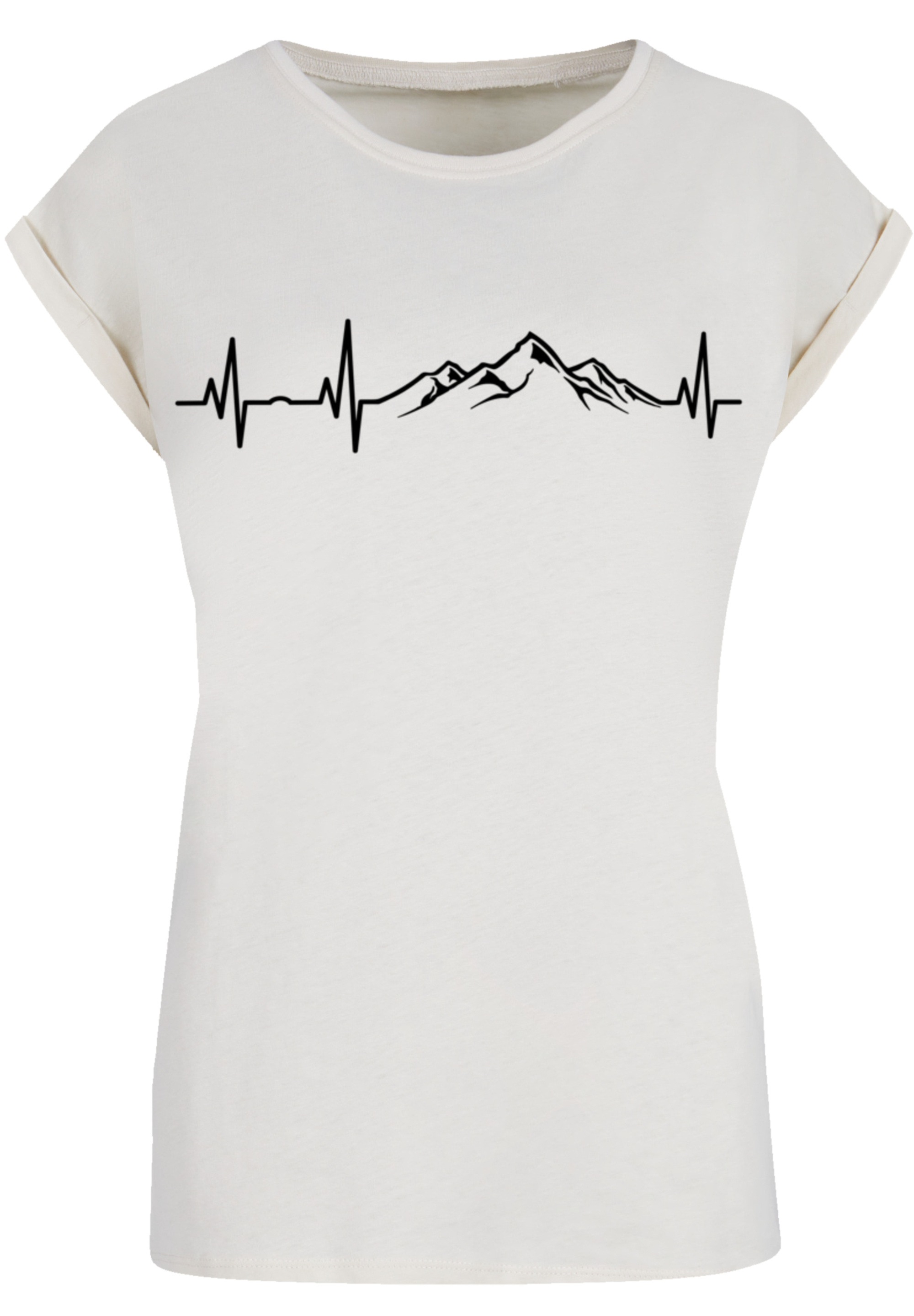 F4NT4STIC T-Shirt »Herzschlag Berge Wandern«, Premium Qualität