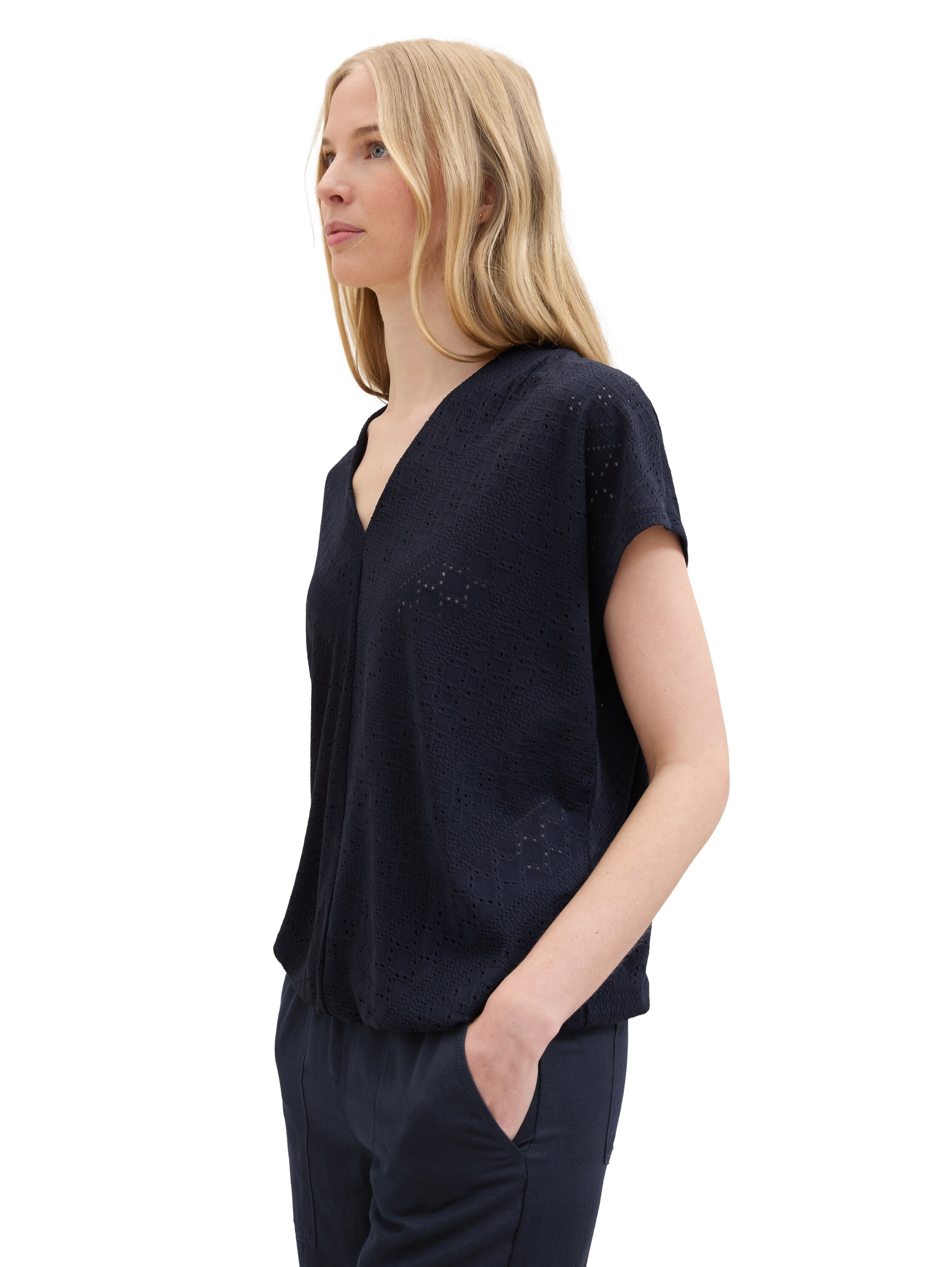 TOM TAILOR T-Shirt, mit Jacquard-Muster