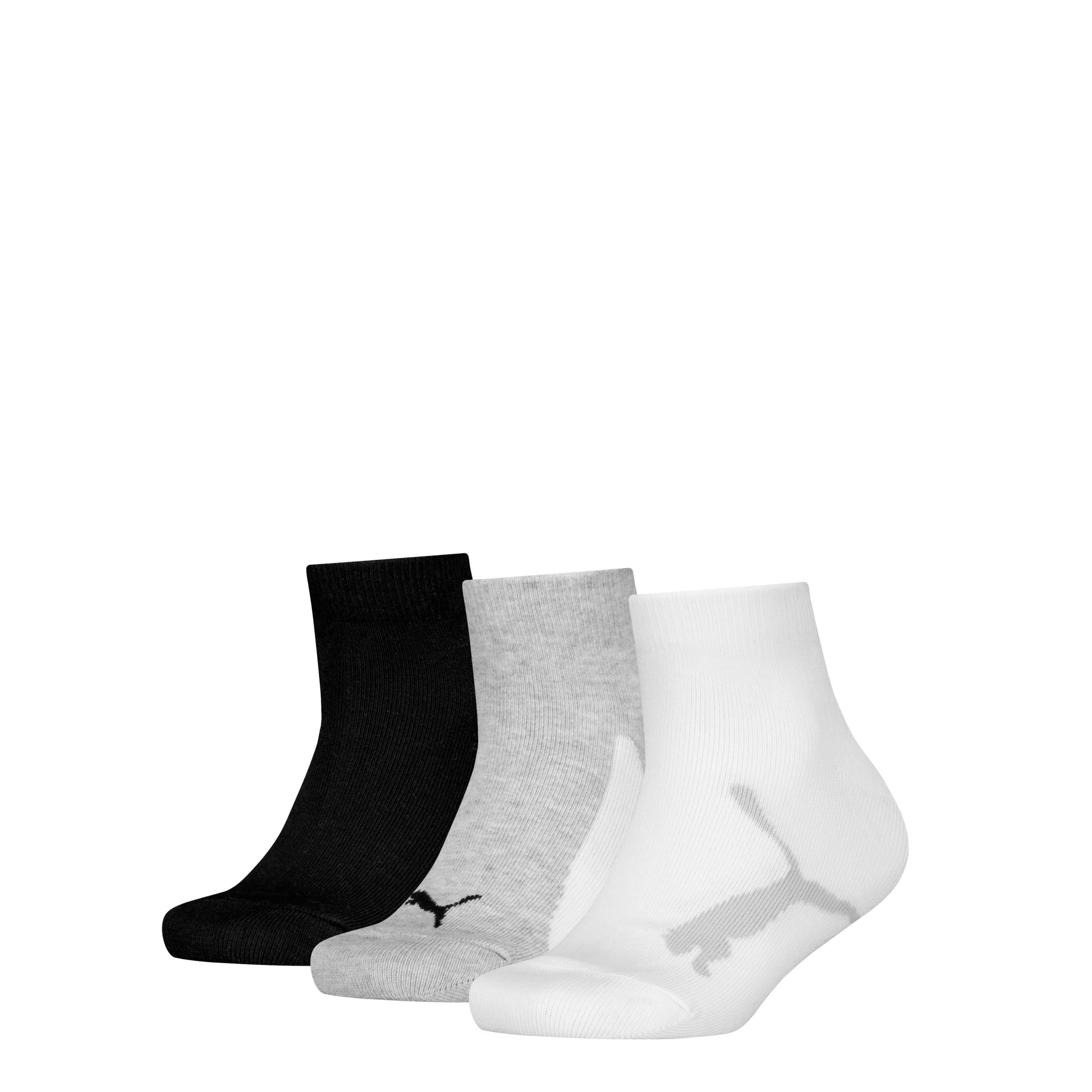 PUMA Kurzsocken "PUMA KIDS BWT QUARTER 3P" 3er-Pack, mit verstärkter Zehenkonstruktion