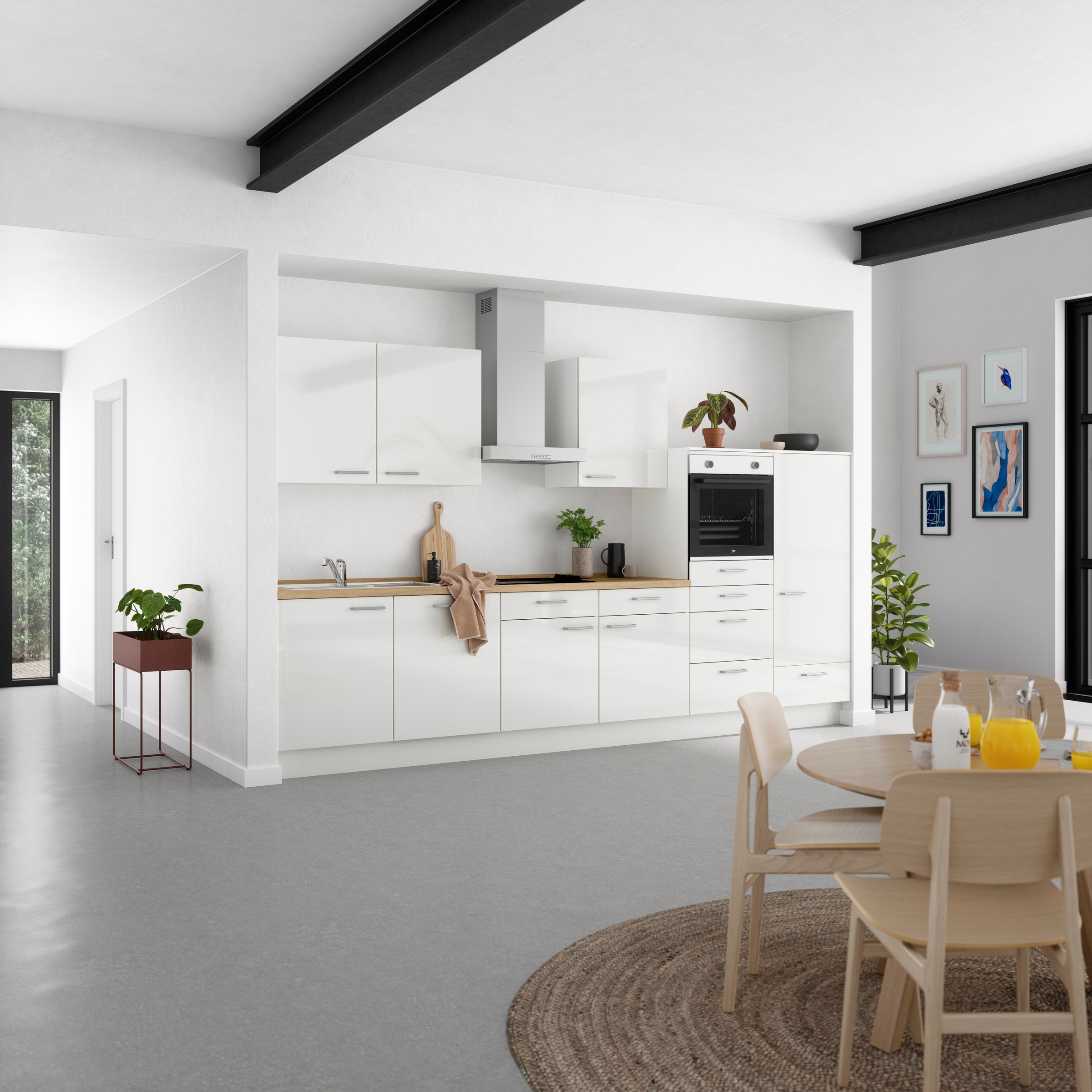 nobilia® Küchenzeile »"Flash I"«, vormontiert, Ausrichtung wählbar, Breite 360 cm, wahlw. mit E-Geräten