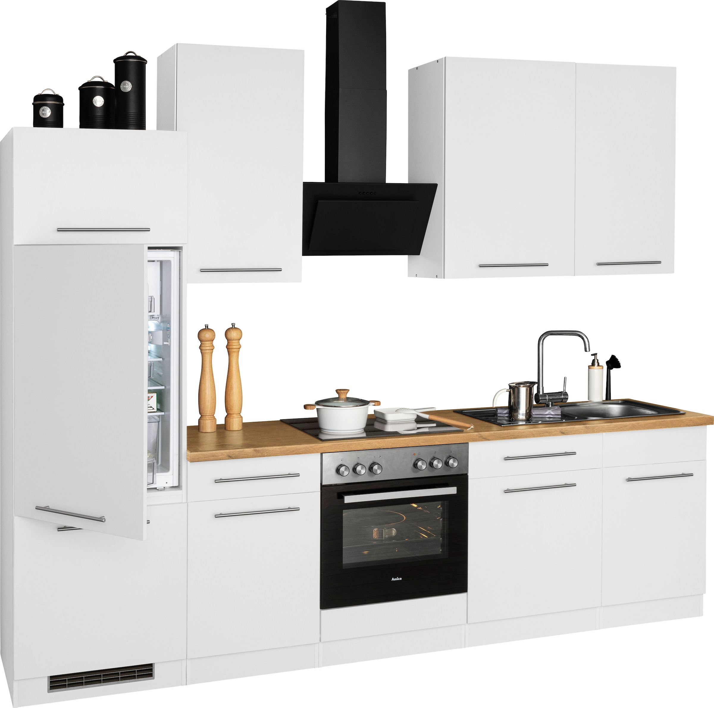 wiho Küchen Küchenzeile »Unna«, ohne E-Geräte, Breite 280 cm