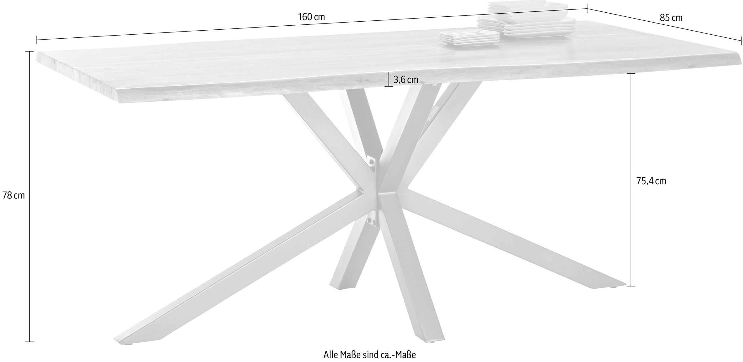 SIT Baumkantentisch, mit Baumkante wie gewachsen | BAUR | Esstische