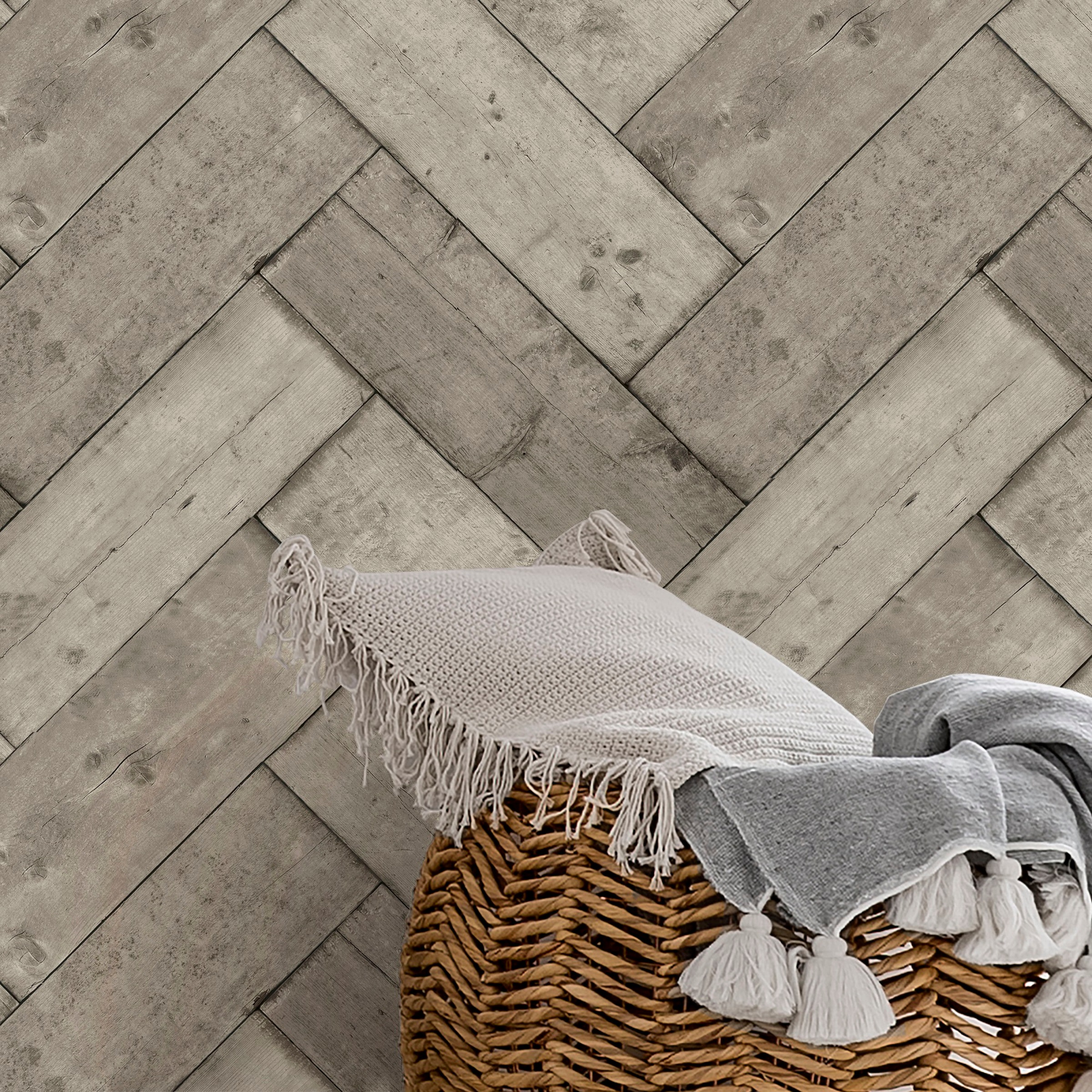 Superfresco Easy Vliestapete »Superfresco Easy Vliestapete Geo Grau«, Holz, Superfresco Easy Vliestapete Geo Grau